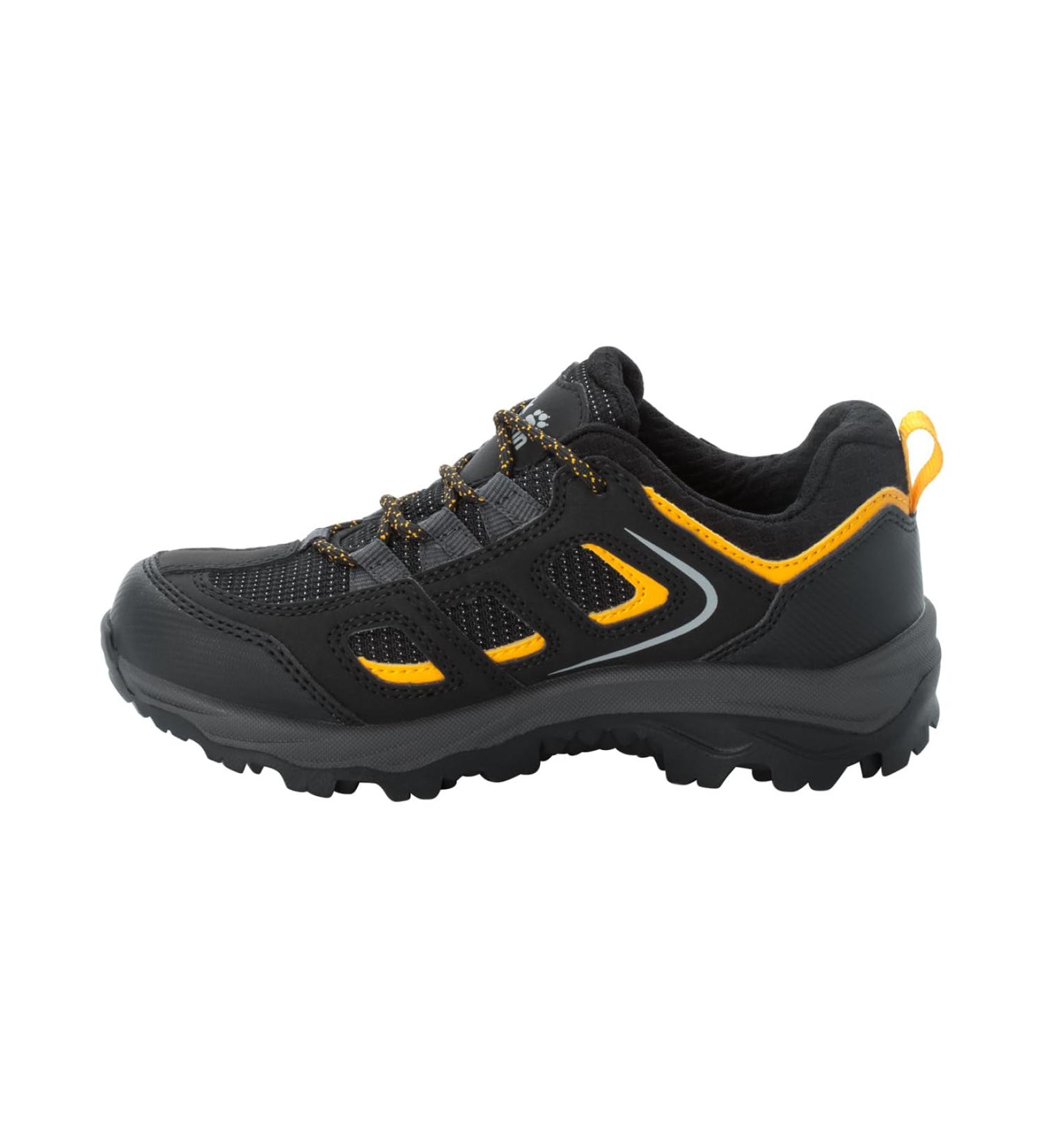 Jack Wolfskin Unisex VOJO TEXAPORE LOW K Hiking Shoes - Black/Burly Yellow - Size 38 EU | International Shipping Available - Buy Online on SooperMarket.com