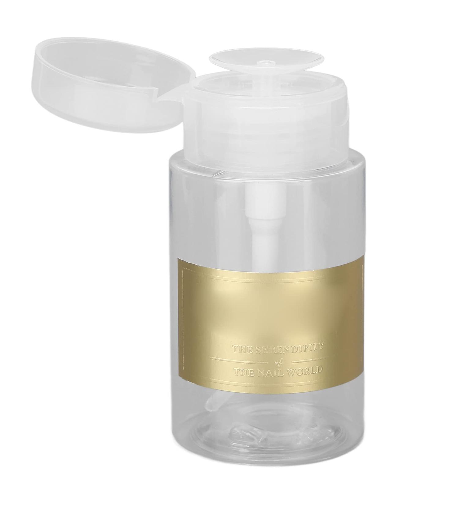 Nail Polish Remover Pump Bottle Dispenser 150ml Push Down Cleanser Dispenser Bottle Travel Empty Liquid Container Clear Empty Refillable Pump Dispenser for Nail Makeup Remover - Buy Online on SooperMarket.com