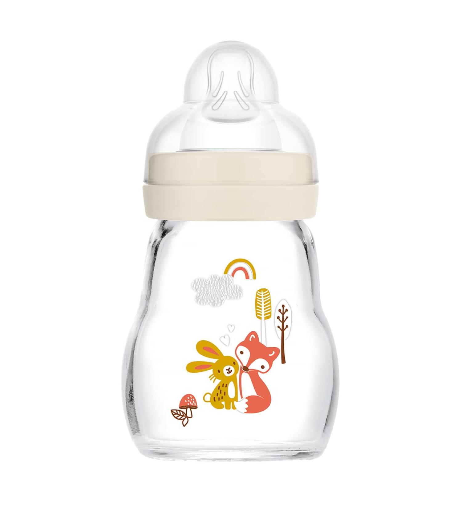 Mam Feel Good Glass Baby Bottle 170ml - Unisex | Eco-Friendly & BPA-Free - Buy Online on SooperMarket.com