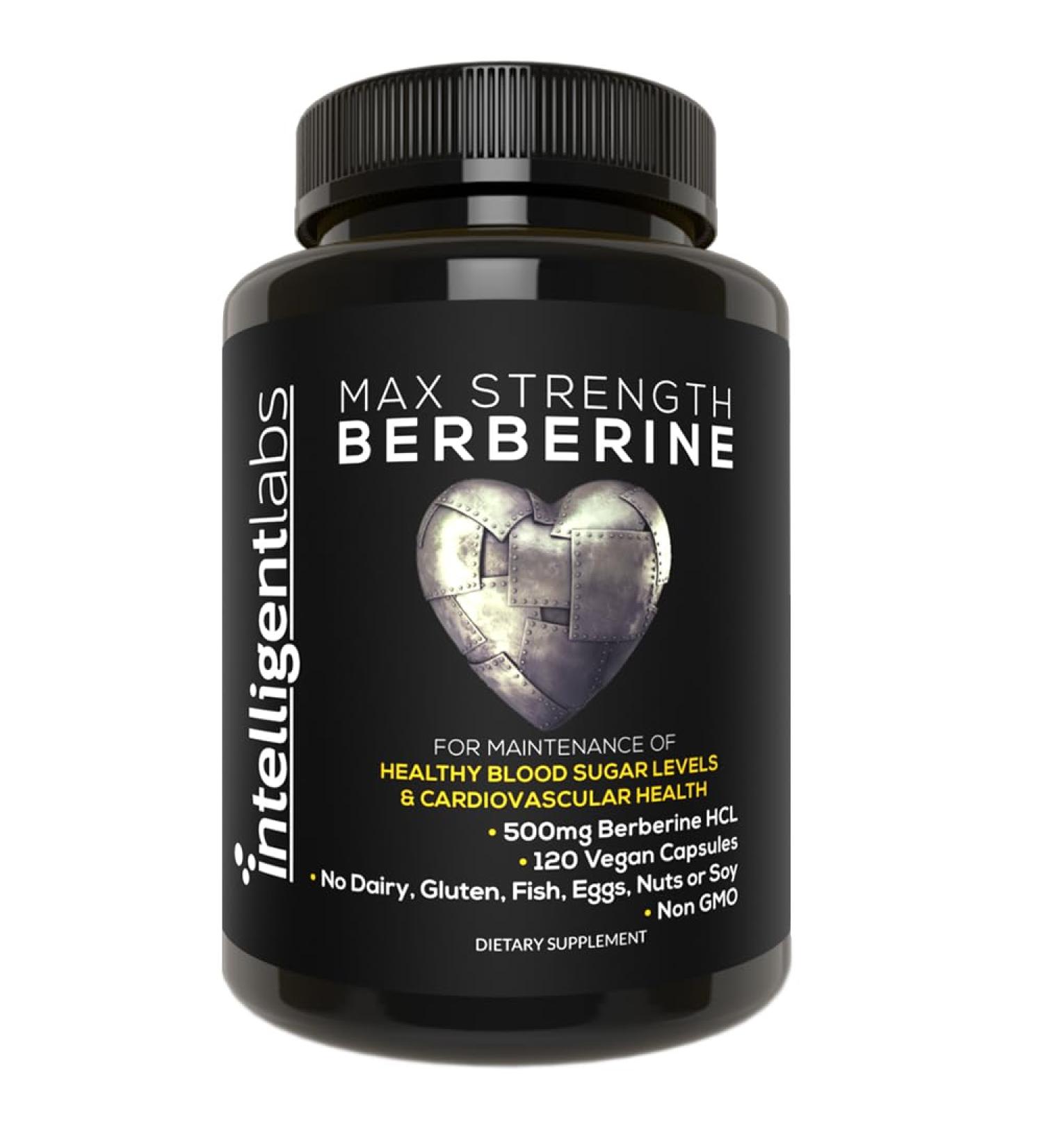Intelligent Labs Berberine Supplement HCL Plus Max Potency 450 MG Per Capsule - 120 Capsules - Buy Online on SooperMarket.com