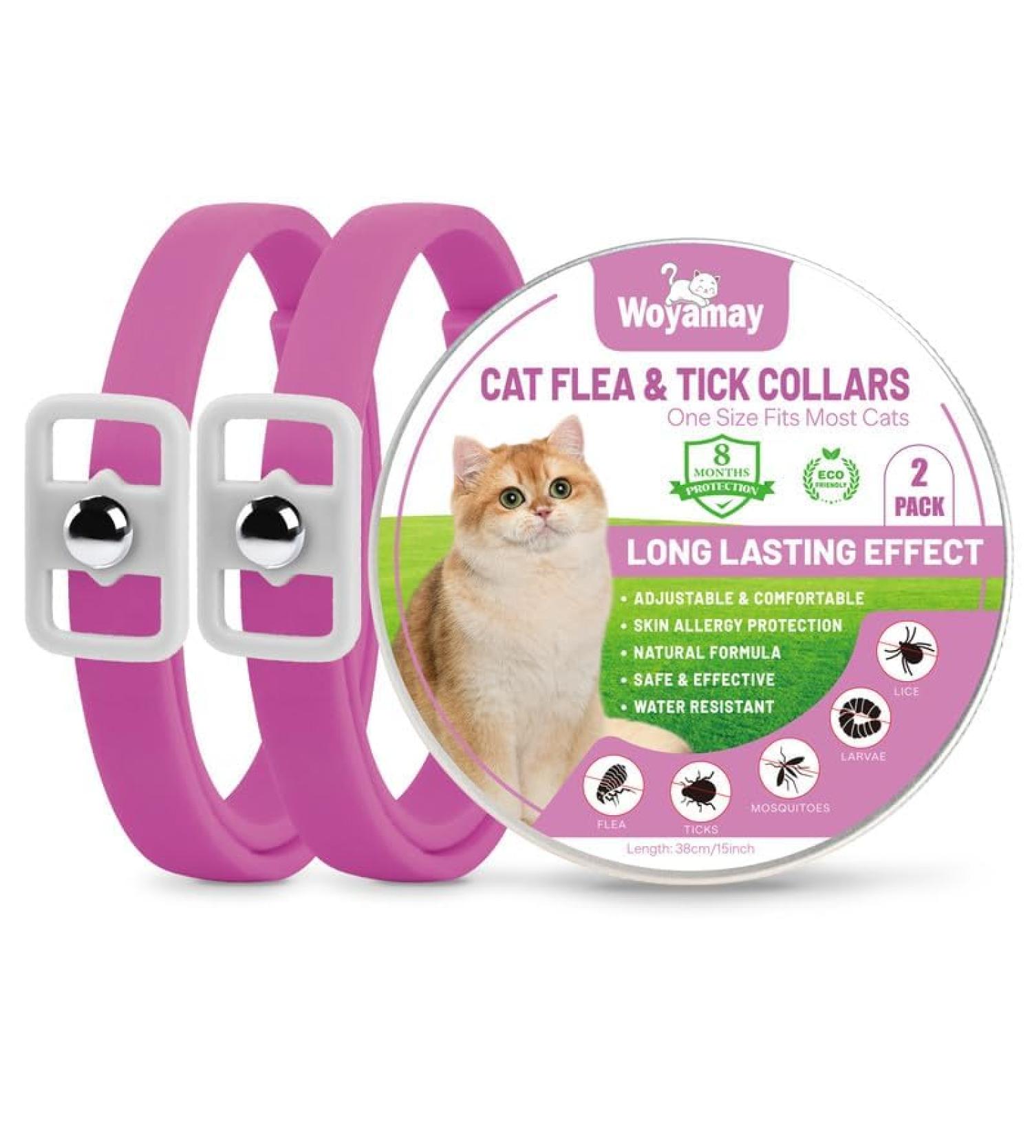 Cat Repellent Treatment Adjustable Cat Repellent Collars Natural Protection Repellent Collar for Cats Water Resistant Repellent Collar for Cats Small-Medium-Large Pink 2pack - Buy Online on SooperMarket.com