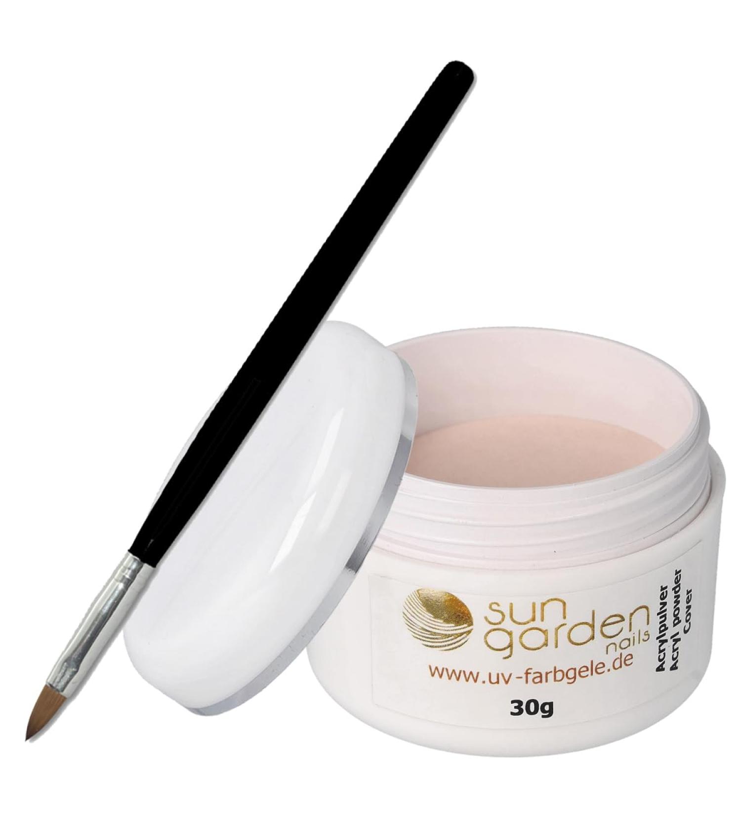 Sun Garden Nails Acrylic Powder Set - 30g Cover Powder with Acrylic Brush for Perfect Nail Art - International Shipping Available - Buy Online on SooperMarket.com