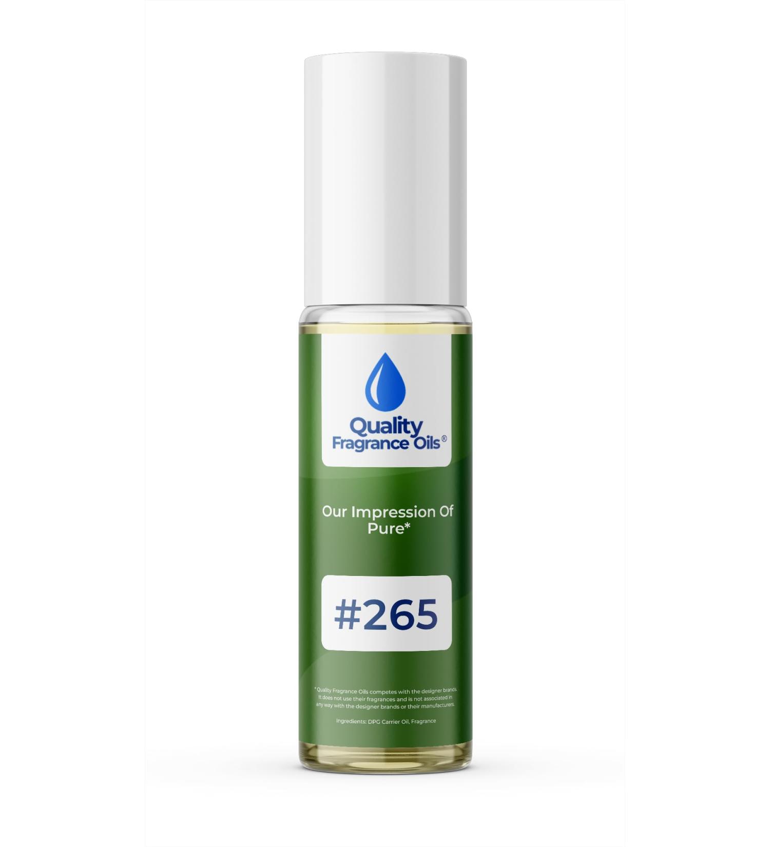 Quality Fragrance Oils' Impression #265 Inspired by Pure for Women (10ml Roll On) Pure for Women Impression #265 0.34 Fl Oz (Pack of 1)