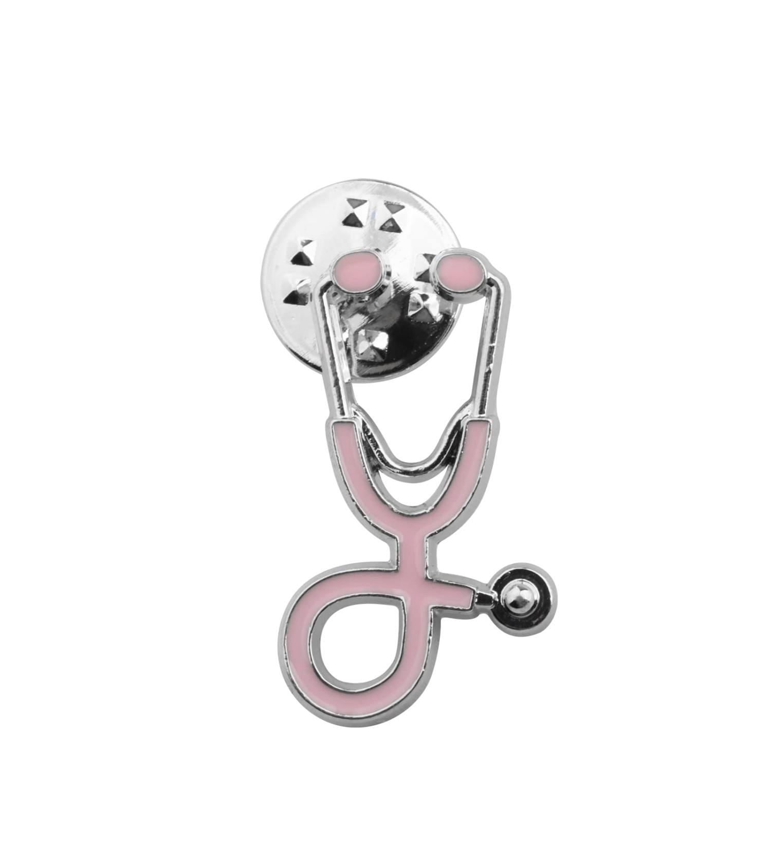 Buy Nurse Stethoscope Enamel Pin | Medical Doctor Brooch | Perfect Christmas Gift for Nurses - Pink - Buy Online on SooperMarket.com