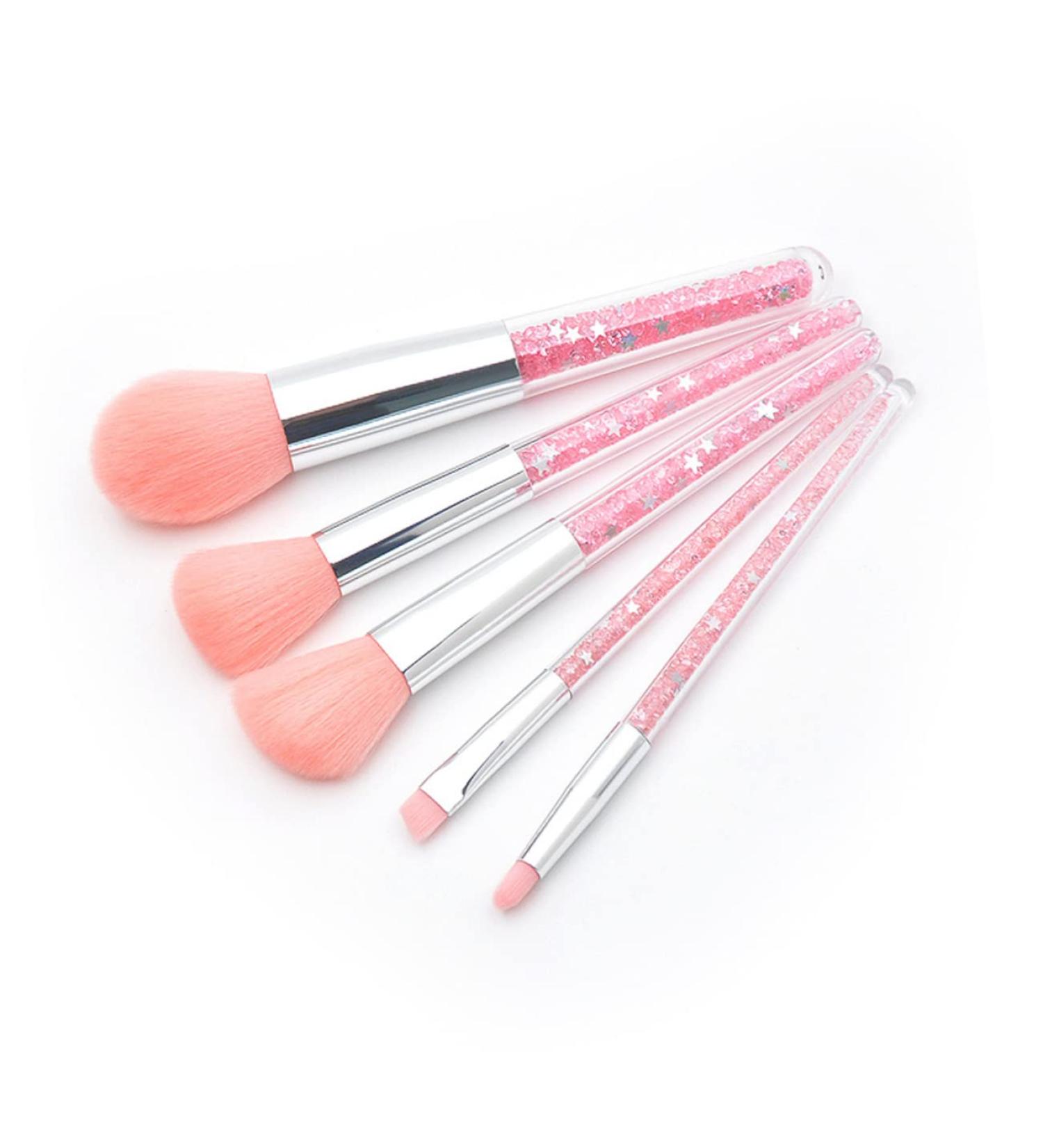 Buy 5 Set Professional Makeup Brushes for Women | Pink Cosmetics Brush Set | International Shipping Available - Buy Online on SooperMarket.com