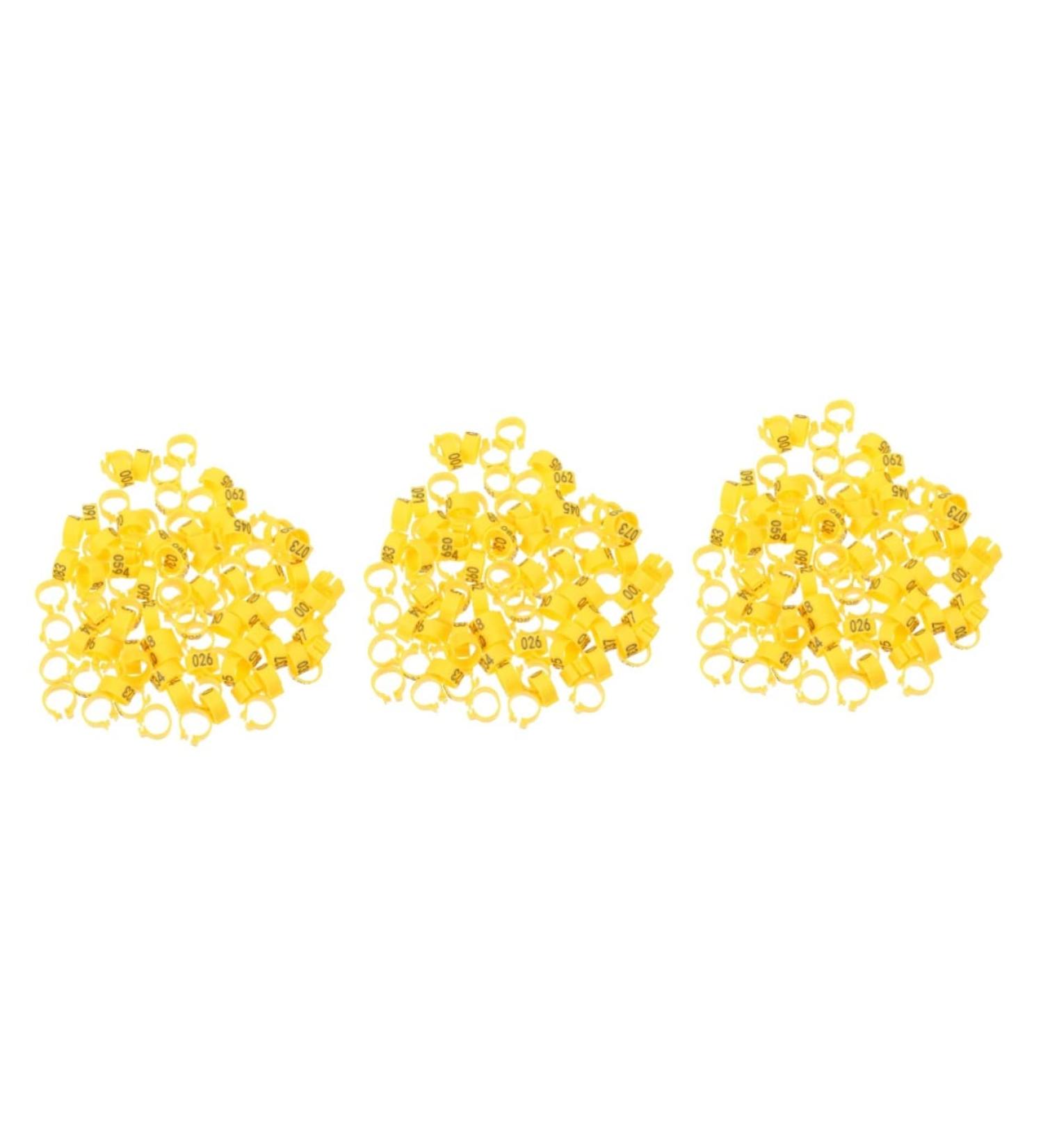 300 Pcs Pigeon Anklet Baby Items Baby Clips Bands for Pigeon Foot Ring for Pigeon Ring Clamp Chicken 1.3X1.3CMx3pcs Yellowx3pcs - Buy Online on SooperMarket.com