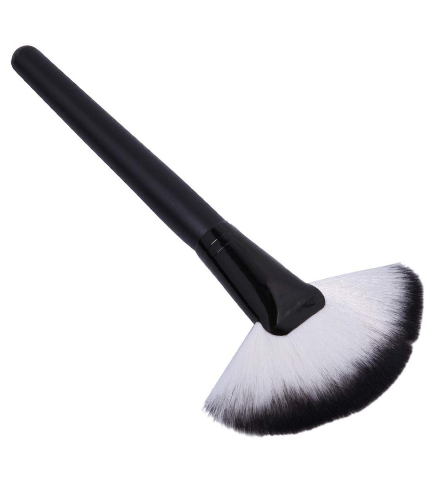 Large Slim Fan Makeup Brush Blending Highlighter Face Contour Powder Brush New Released Nice Design Black - Buy Online on SooperMarket.com