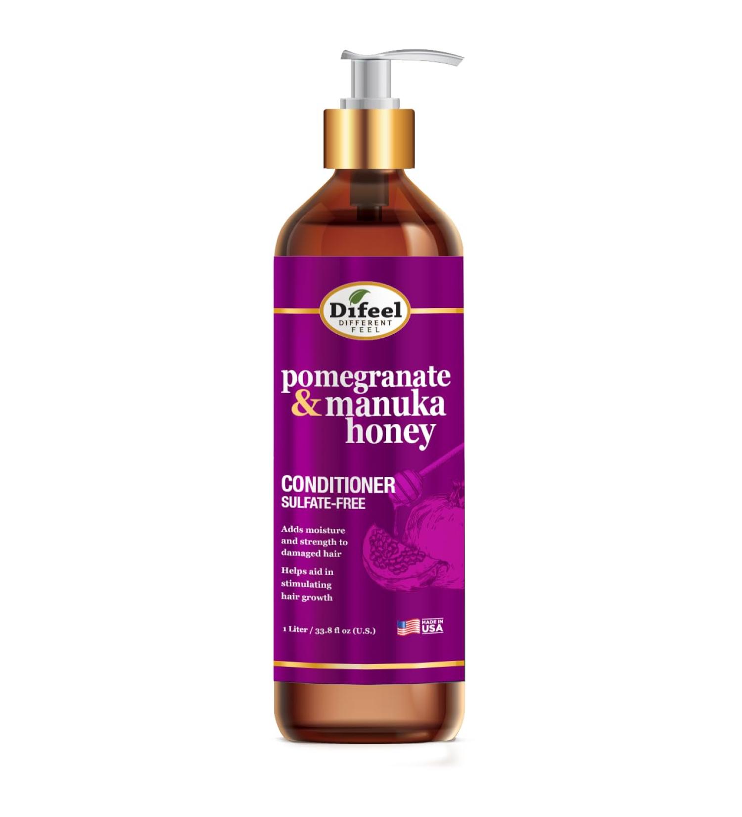 Difeel Pomegranate & Manuka Honey Conditioner 33.8 oz Sulfate-Free Moisture for Dry Damaged Hair International Shipping Available - Buy Online on SooperMarket.com