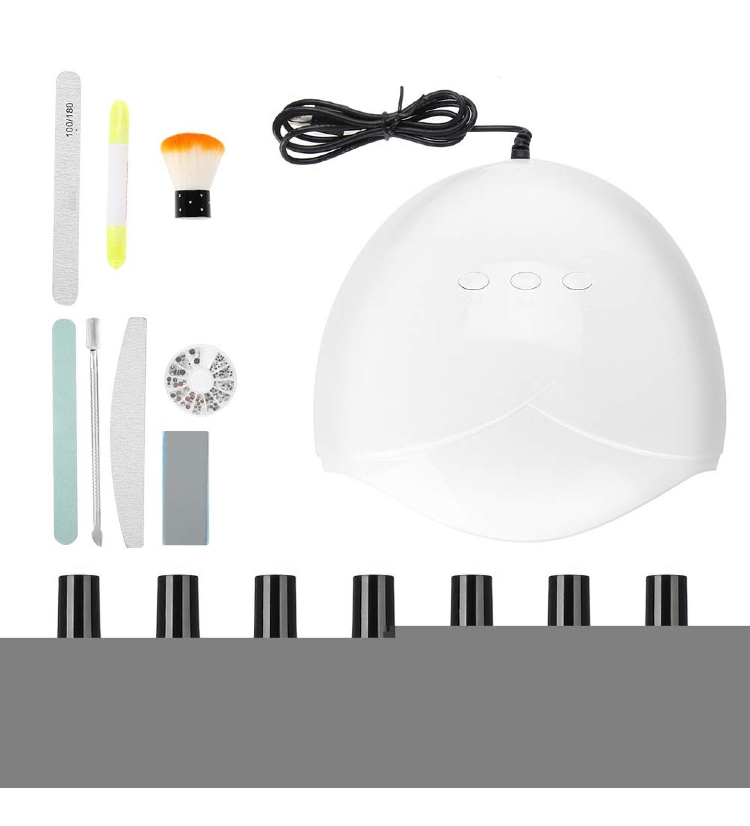 UV LED Gel Nail Set Dekaim UV LED Gel Nail Art Set 36W UV Gel Dryer Light Top&Base Manicure Set(4#) - Buy Online on SooperMarket.com