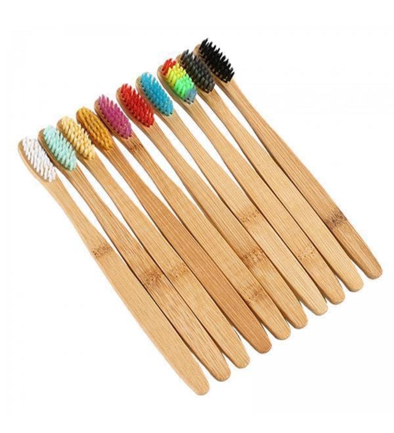 Folpus 6x Soft Bristle Toothbrushes - 10 Colorful Pieces for Gentle Oral Care | International Shipping Available - Buy Online on SooperMarket.com