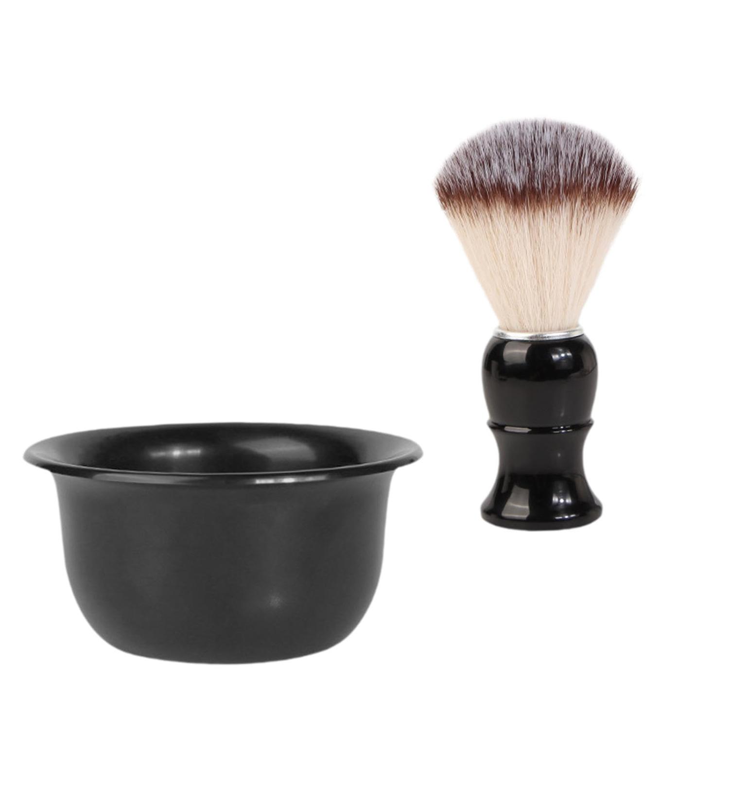 Magidal Razor Brush & Cleaner - Professional Men's Shaving Brush Facial Cleaning Beard Brush Soap & Bowl Set - Buy Online on SooperMarket.com
