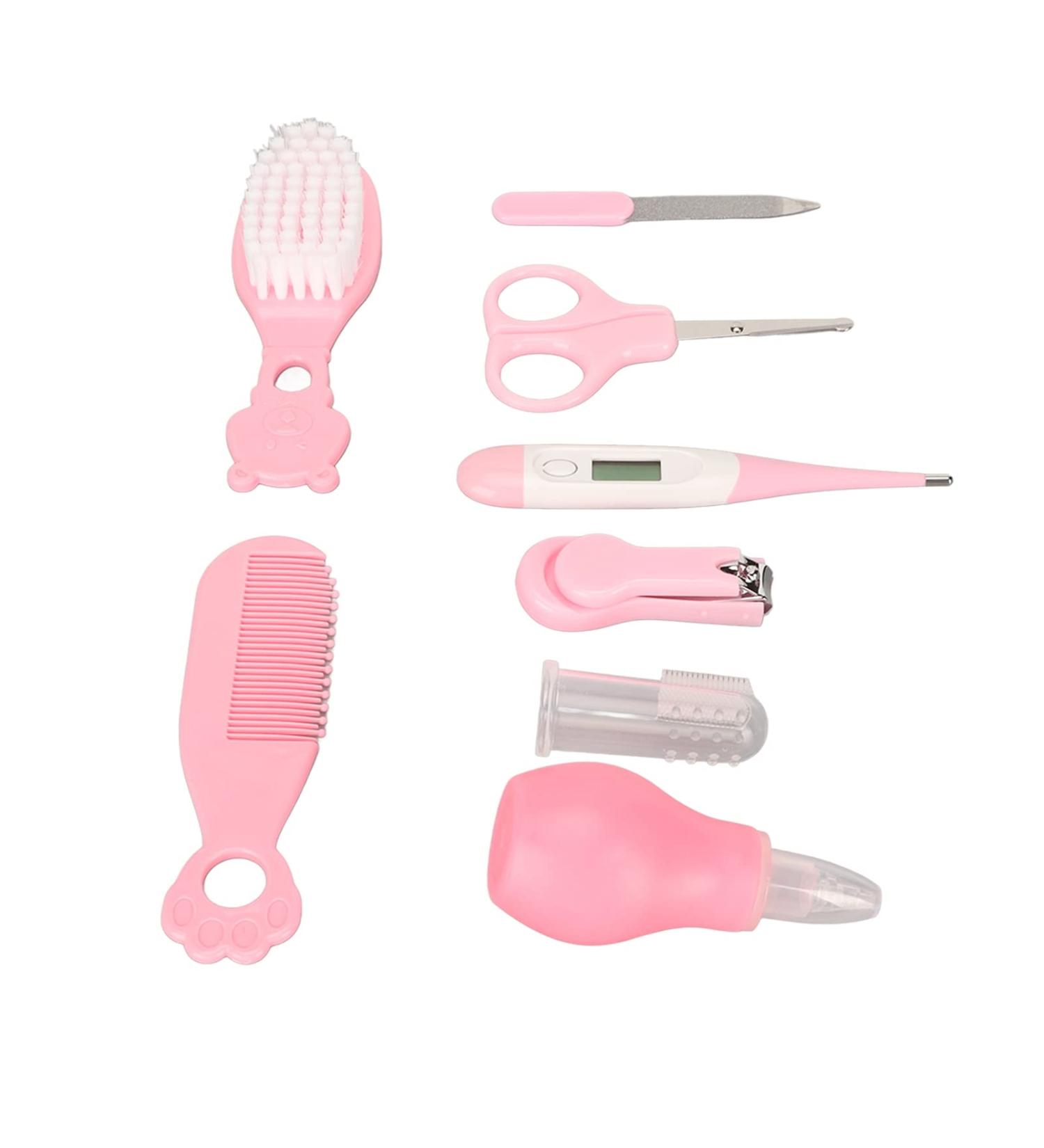 Semme Baby Healthcare Grooming Kit - 8Pcs Set for Nose Cleaning, Nail Clipping, and Toothbrush for Infants - Buy Online on SooperMarket.com