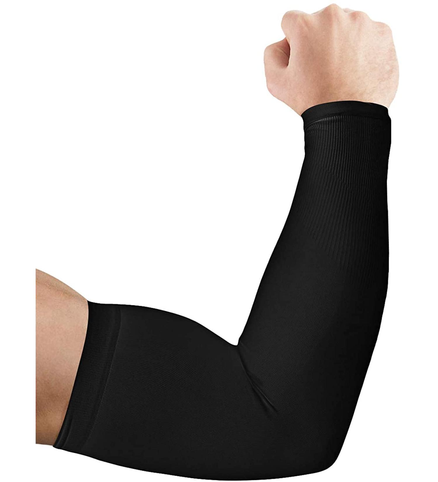 Ruiuzioong Slipproof Arm Warmers for Men & Women - Perfect for Running Cycling Hiking Golf & Basketball - 1 Pair Black - Buy Online on SooperMarket.com