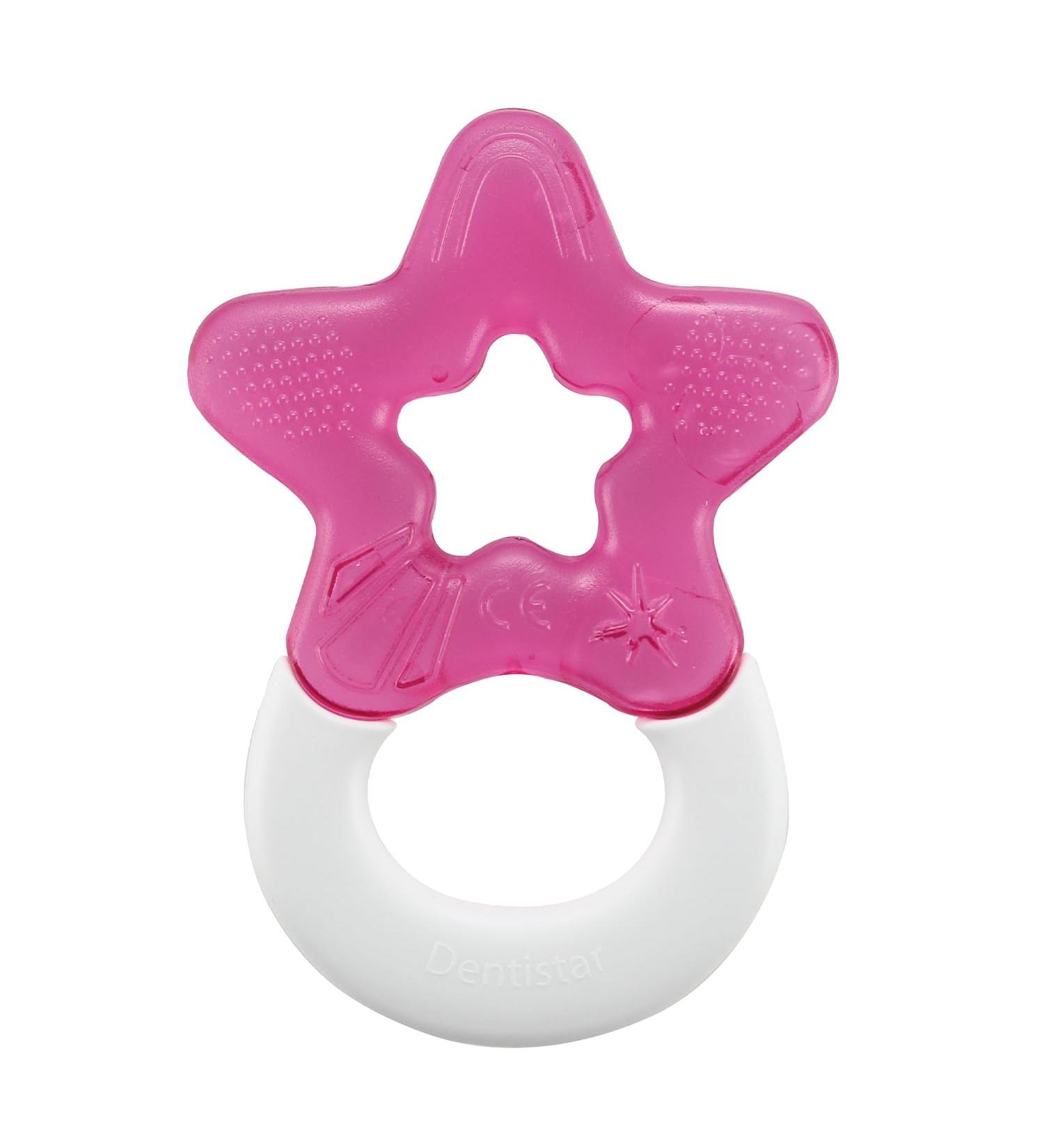 Dentistar Cooling Ring Set - BPA Free Baby Teething Toy - Pink - Ideal for 3+ Months - Soothing Bite Aid for Toddlers - International Shipping - Buy Online on SooperMarket.com