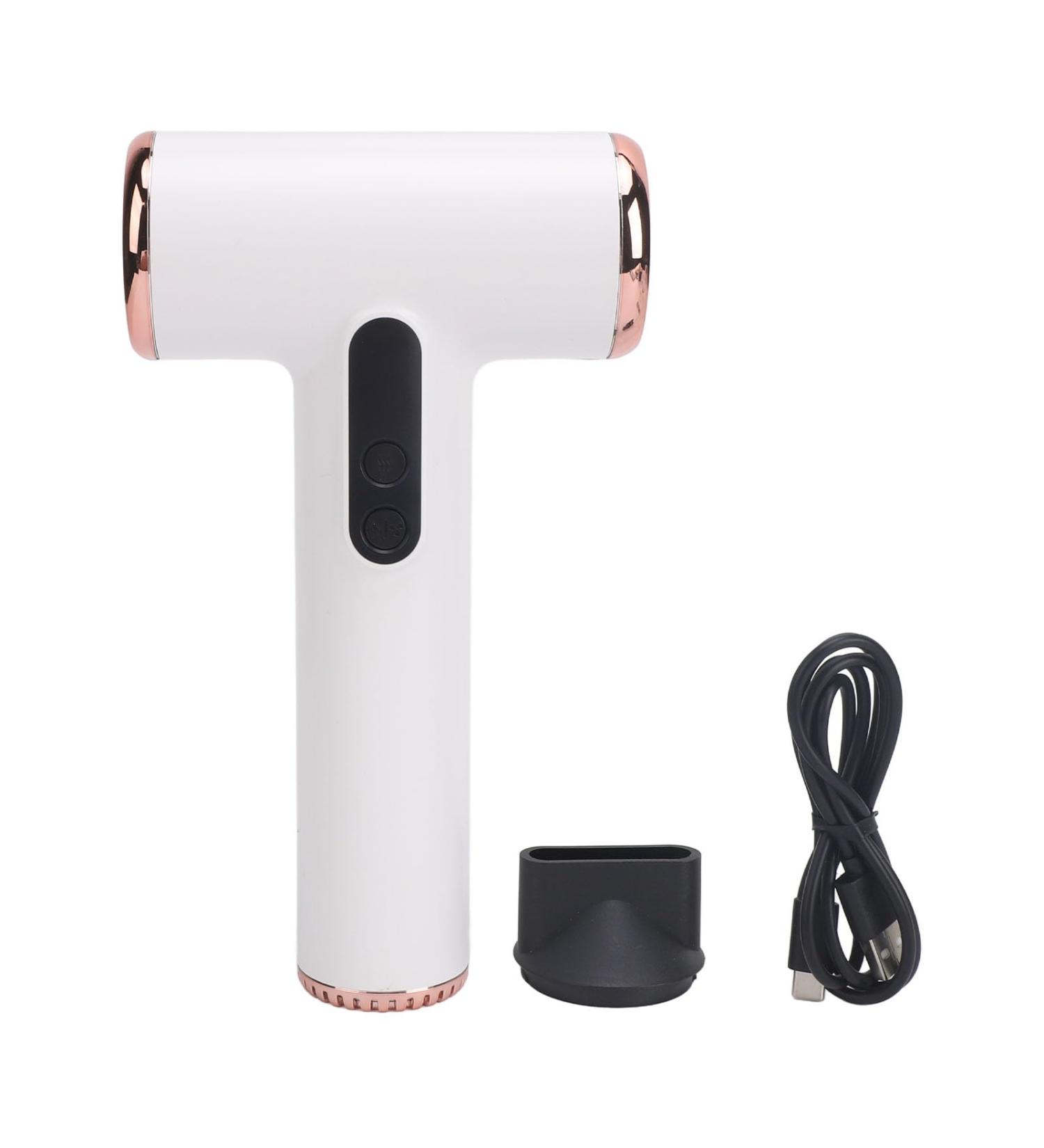Hair Dryer with Concentrator 15000mAh Portable Hair Dryer 3 Speeds 3 Temp USB Rechargeable Turbo Heat and Cold Shot Features 200W Cold Hot Wind for Dorm Camping Travel - Buy Online on SooperMarket.com