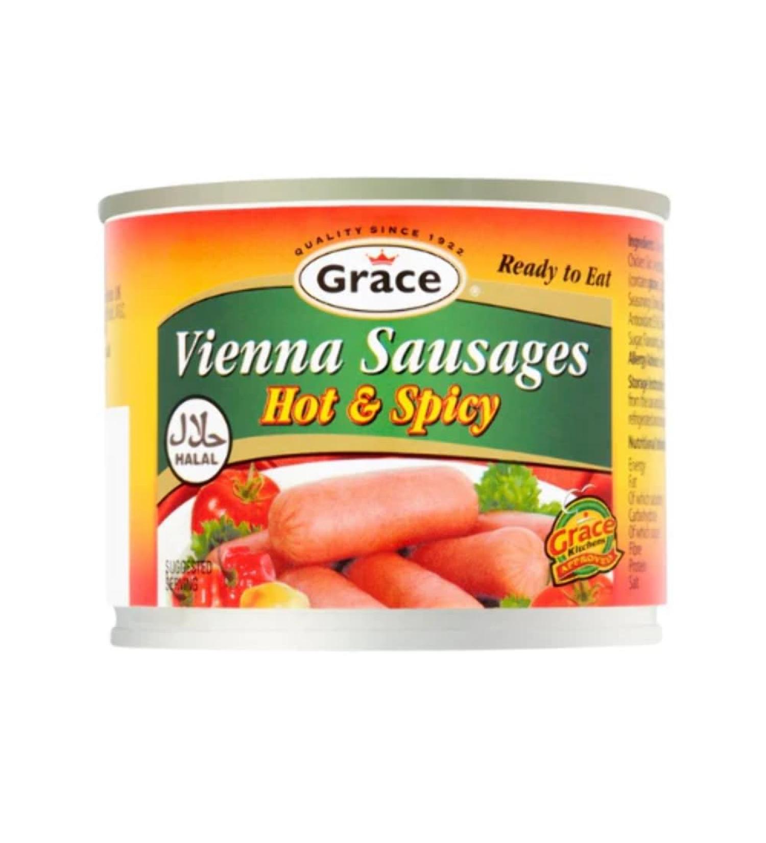 MASGrace Chicken Viennas Hot & Spicy 200g Box of 24-Fd