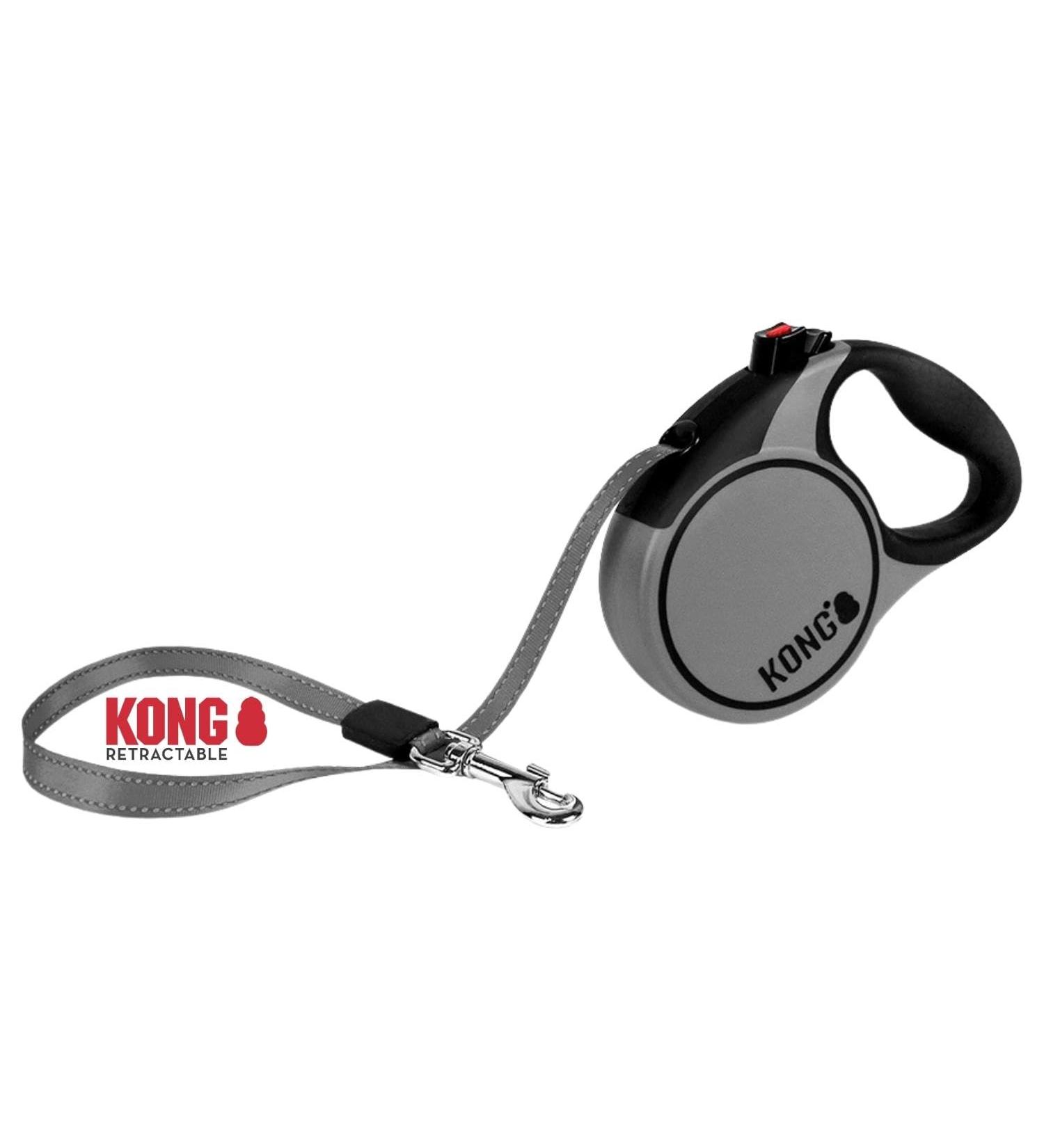 Buy High-Quality 5m Cong Roll-Out Dog Leash for Medium Dogs up to 30kg | Soft Grip & Reflective Belt | Durable Gray Design | Break & Lock System - Buy Online on SooperMarket.com