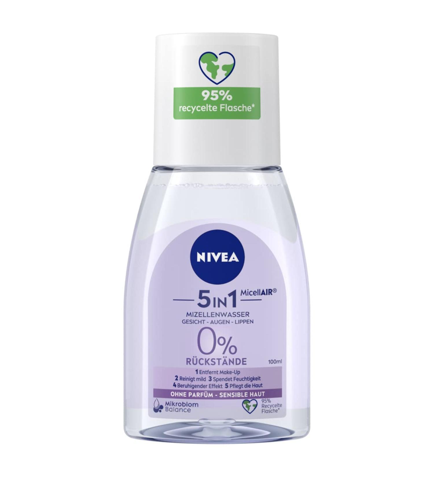 Nivea Micellair 5 in 1 Micelle Water for Sensitive Skin | 100ml | Perfume-Free Facial Toner | 6 Pack | International Shipping Available - Buy Online on SooperMarket.com