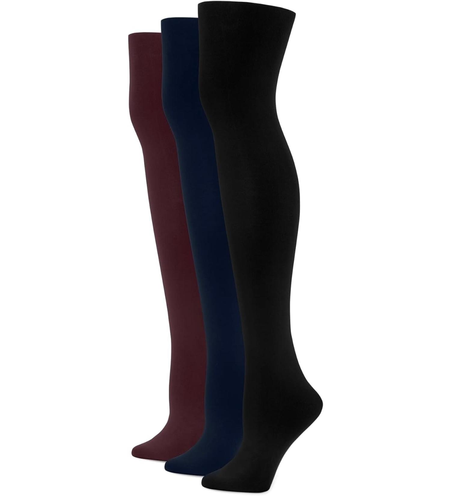No Nonsense Women's Yoga Waistband Blackout Tights - 3 Pack | Comfortable and Stylish - Buy Online on SooperMarket.com