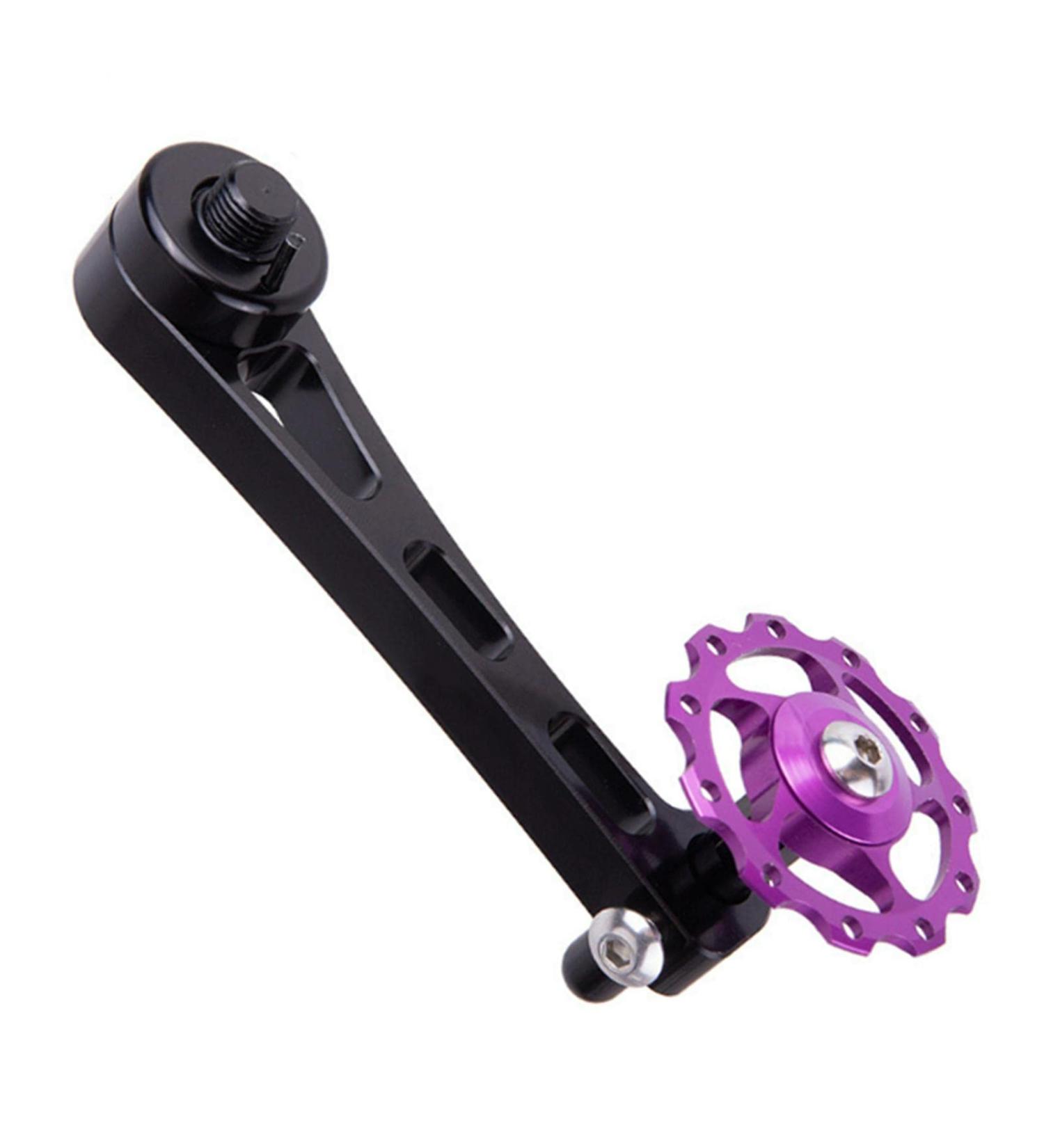 Aluminum Alloy Bike Chain Adjuster Converter | Single Speed Rear Derailleur Tensioner - Black - Buy Online on SooperMarket.com