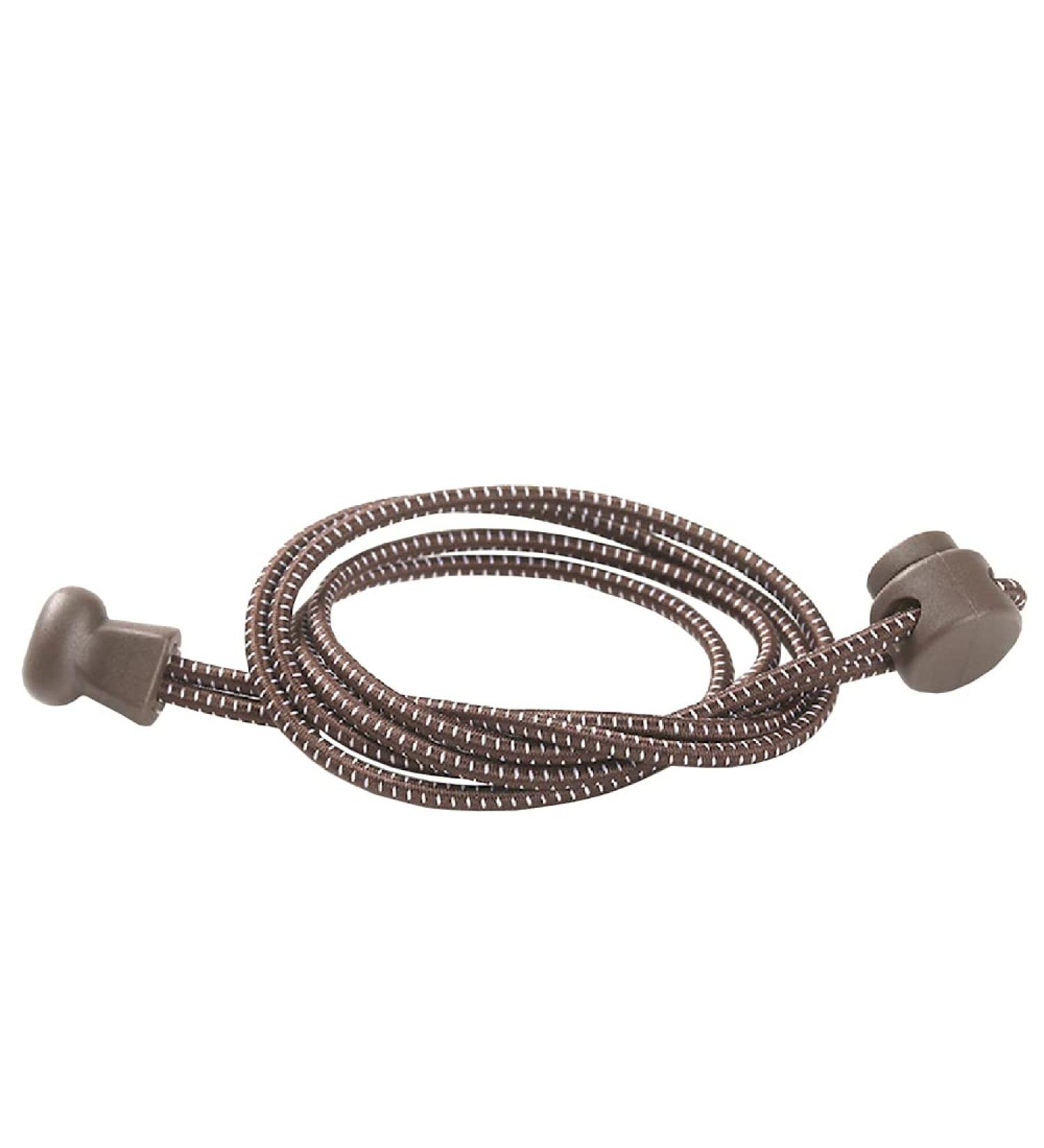 Shop Bupimufi Elastic No-Bound Laces for Kids - Dark Brown & White Quick Closure Shoe Straps - Buy Online on SooperMarket.com