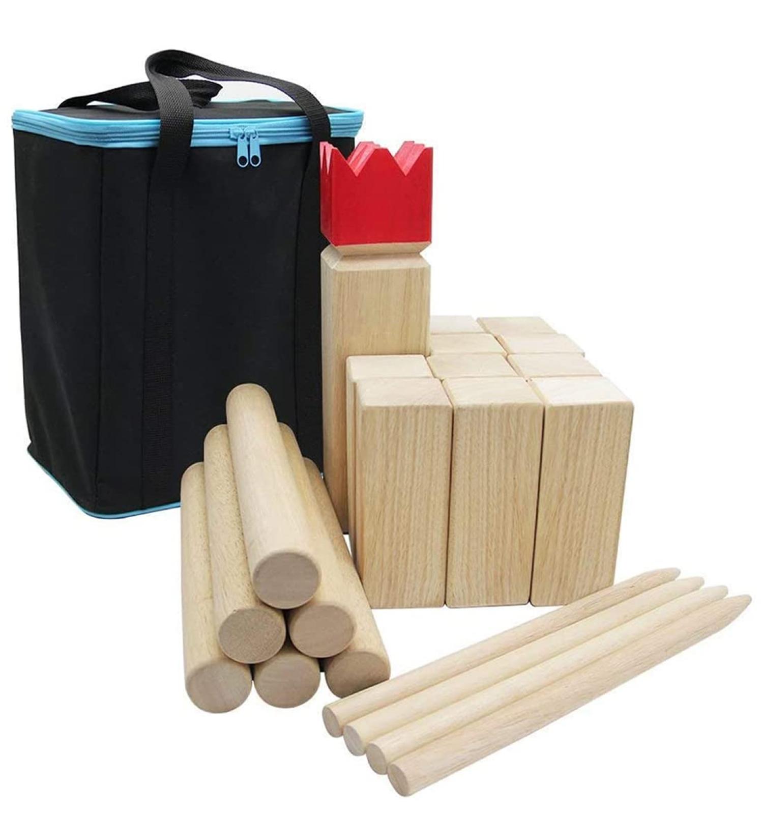 Juegoal Kubb Game Set: Outdoor Tossing Game with Carrying Bag - Buy Online on SooperMarket.com