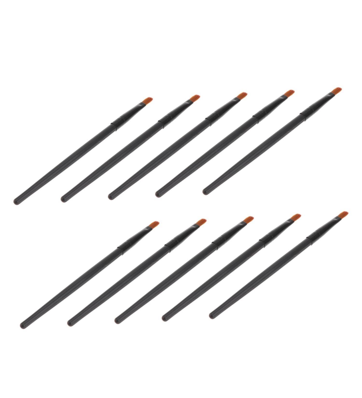 Gogogmee 10pcs Nose Shadow Brush Makeup Concealer Brush Soft Face Blush Brush Eye Makeup Black Wooden Handle - Buy Online on SooperMarket.com