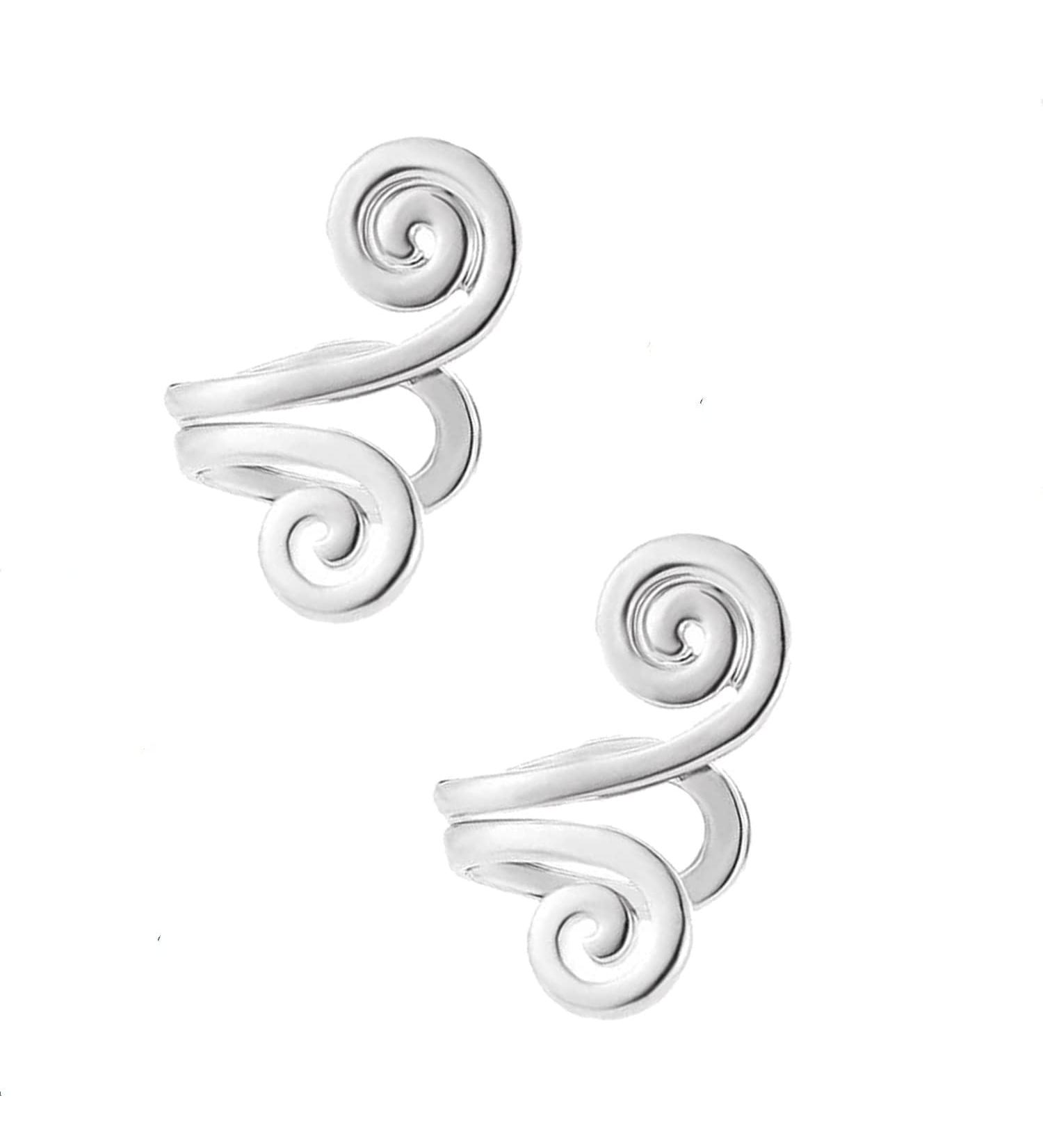Zunis Acupressure Slimming Earrings Non Piercing Acupressure Earrings for Weight Loss Acupressure Slimming Earrings Ear Cuff Clip for Women Men (1Pair Silver) - Buy Online on SooperMarket.com