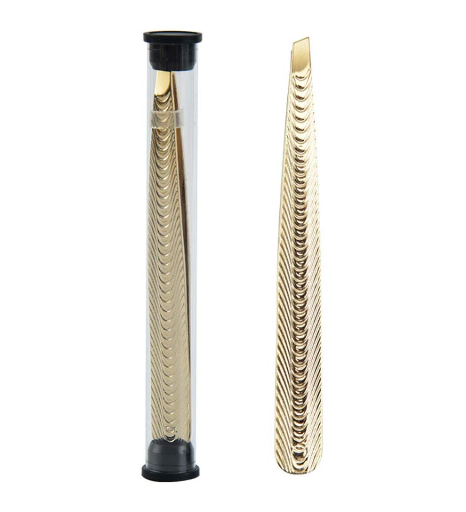 Desikixudy Eyebrow Tools Stainless Steel Plucking Eyebrows Tweezers Tweezer Oblique Brow Clip Eyebrow Shaping Pliers Gold - Buy Online on SooperMarket.com