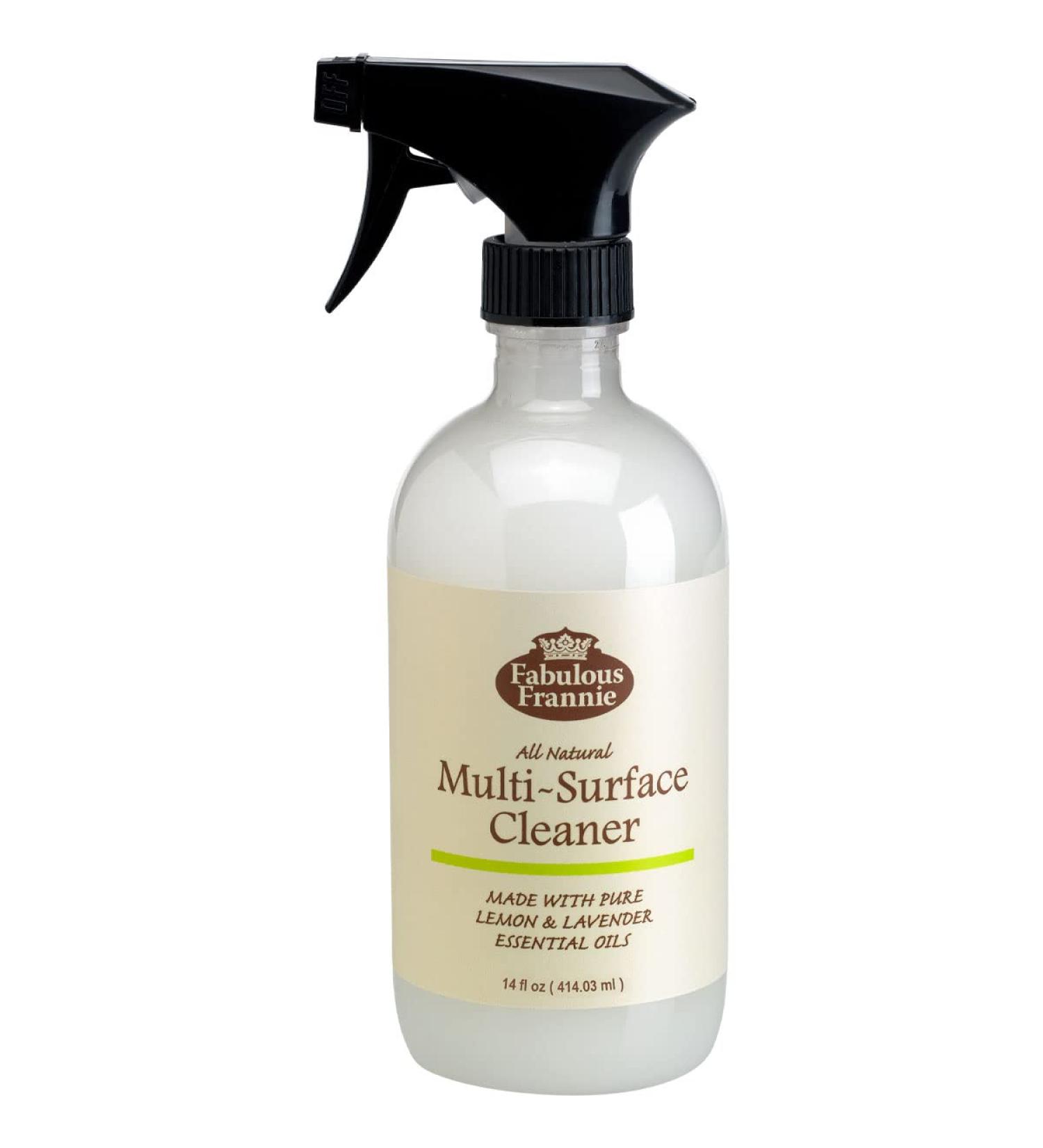 Fabulous Frannie All Natural Ingredients No Synthetics Clean & Fresh Multi-Surface Cleaner made with Pure Essential Oils Lemon & Lavender 14oz