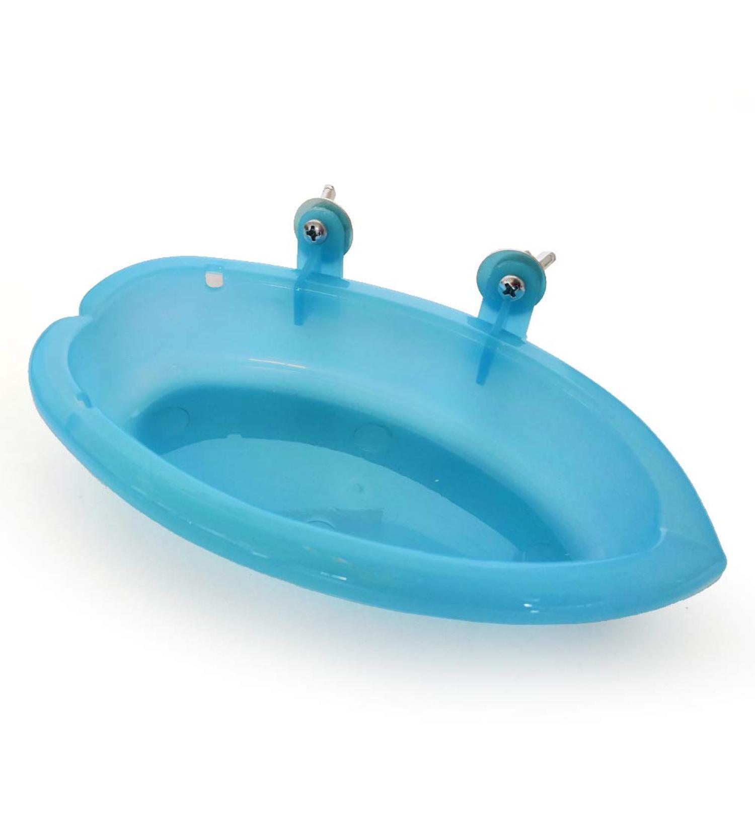 Hypeety Portable Bird Bath with Mirror - Blue Bird Bathtub for Pet Parrots - Buy Online on SooperMarket.com
