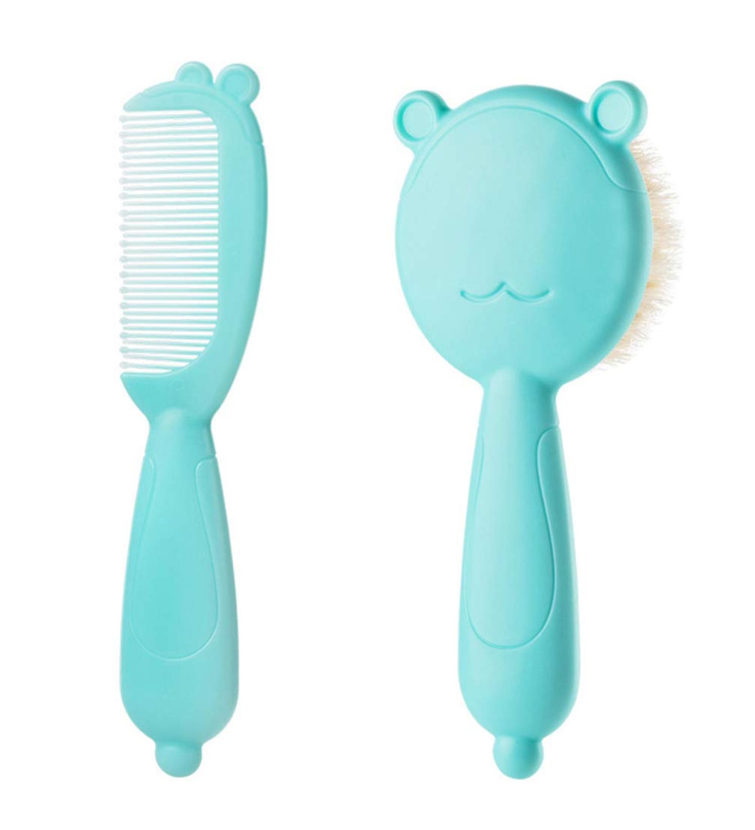 TOYANDONA 1 Set Baby Hair Brush and Comb Set for Newborns and Toddlers Baby Massage and Scalp Brush Ideal for Baby Cradle Cap Baby Shower Registry Gift Blue - Buy Online on SooperMarket.com
