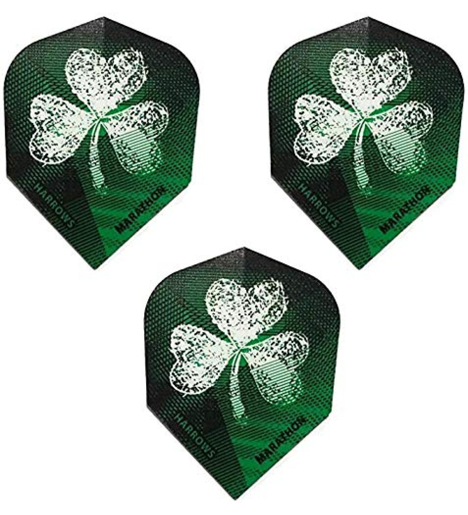 Harrows Marathon Ireland Fighting Irish Flag Clover 75 Micron Patriot Strong Standard Dart Flights (3 Sets - 9 Flights)