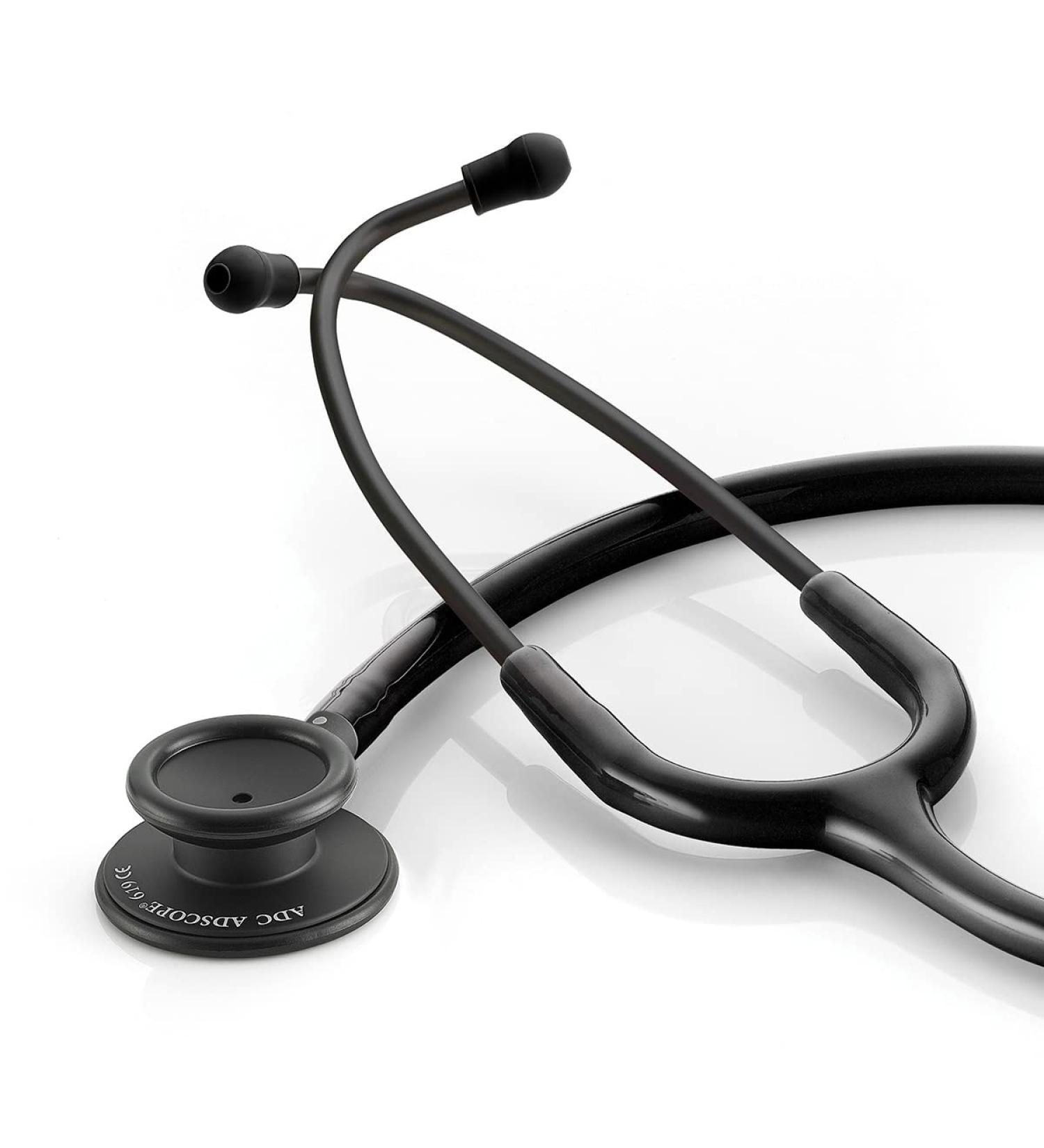 ADC 619ST Adscope Lite 619 Clinician Stethoscope with Tunable AFD Technology - Tactical Black | Ultra Lightweight Stethoscope - New Version - Buy Online on SooperMarket.com