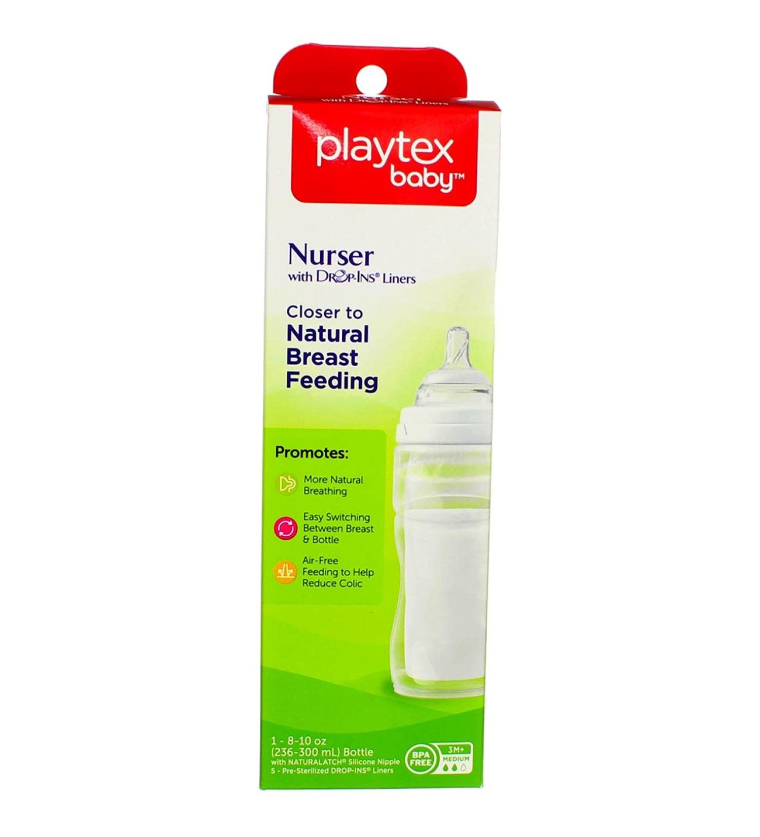 Playtex Nurser Drop-Ins Liners Premium 8-10 oz BPA-Free Bottle for Baby Feeding - Buy Online on SooperMarket.com