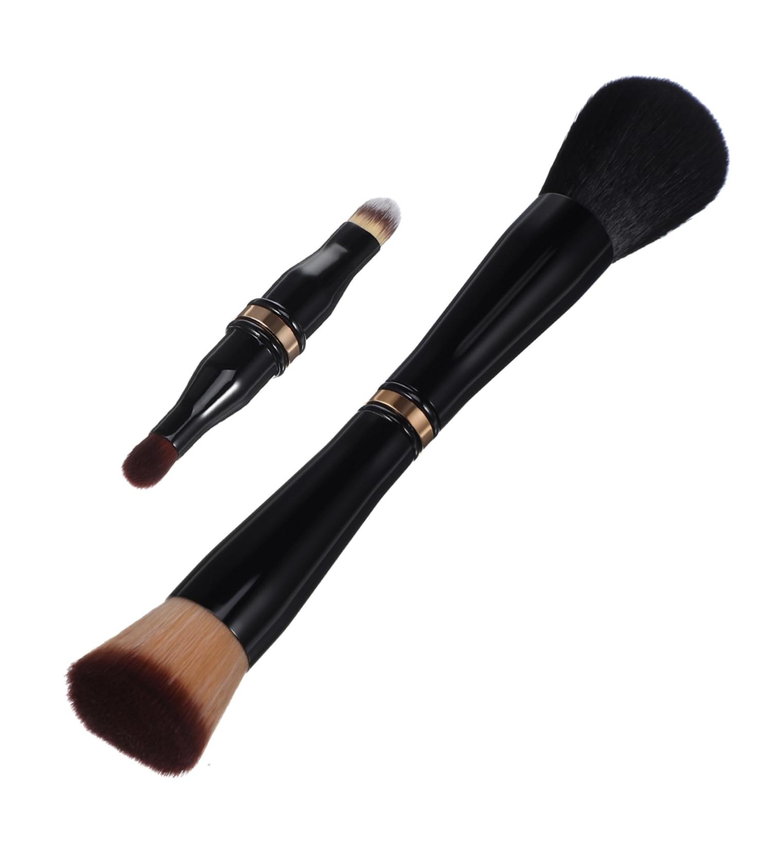 Travel Makeup Brushes | 4-in-1 Double Sided Cosmetics Brush for Foundation & More | Compact Makeup Applicators for International Shipping - Buy Online on SooperMarket.com