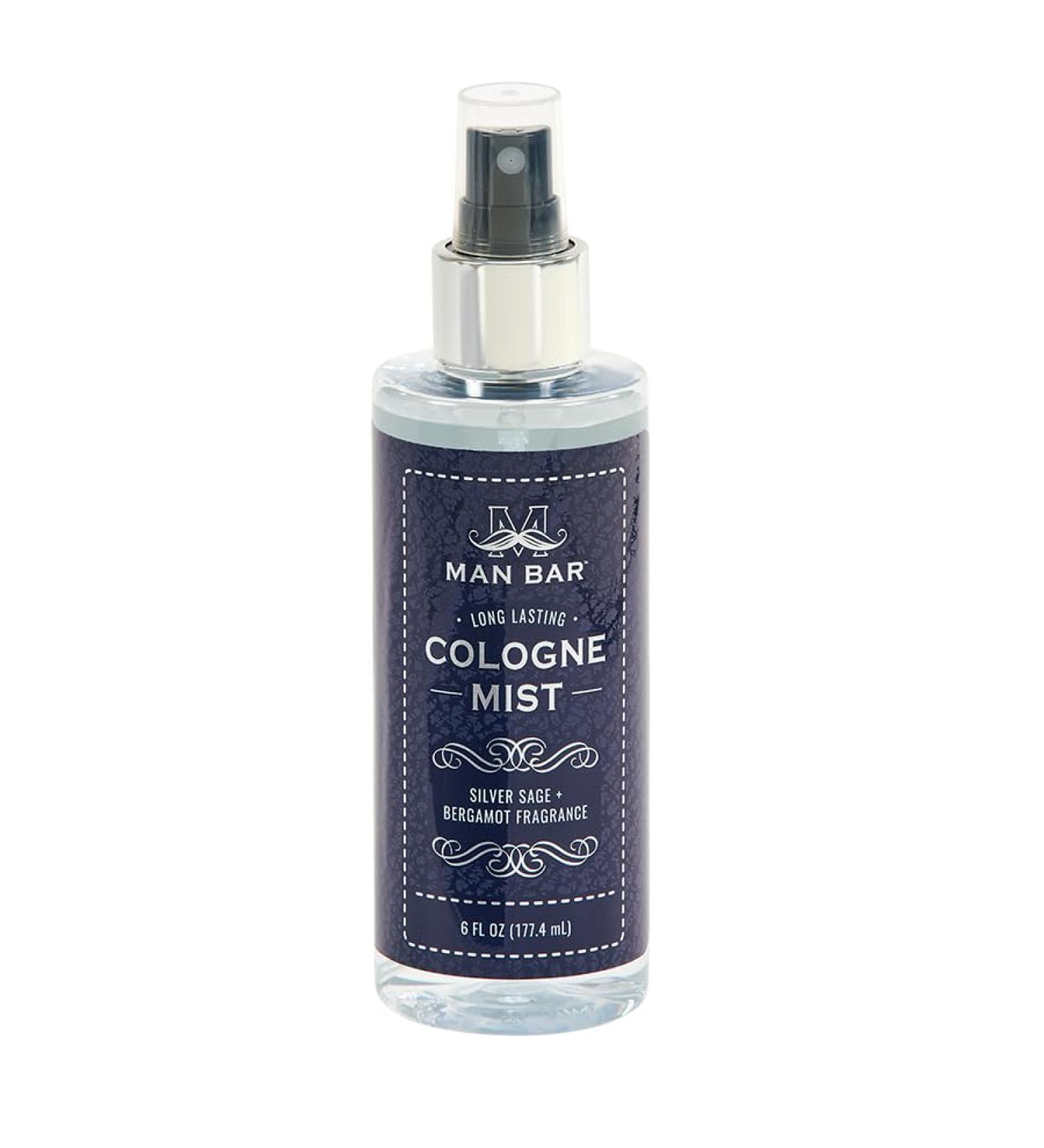 San Francisco Soap Company MAN BAR Cologne Mist Silver Sage and Bergamot - Long Lasting - Created with the Man in Mind - 6 fl oz - Buy Online on SooperMarket.com