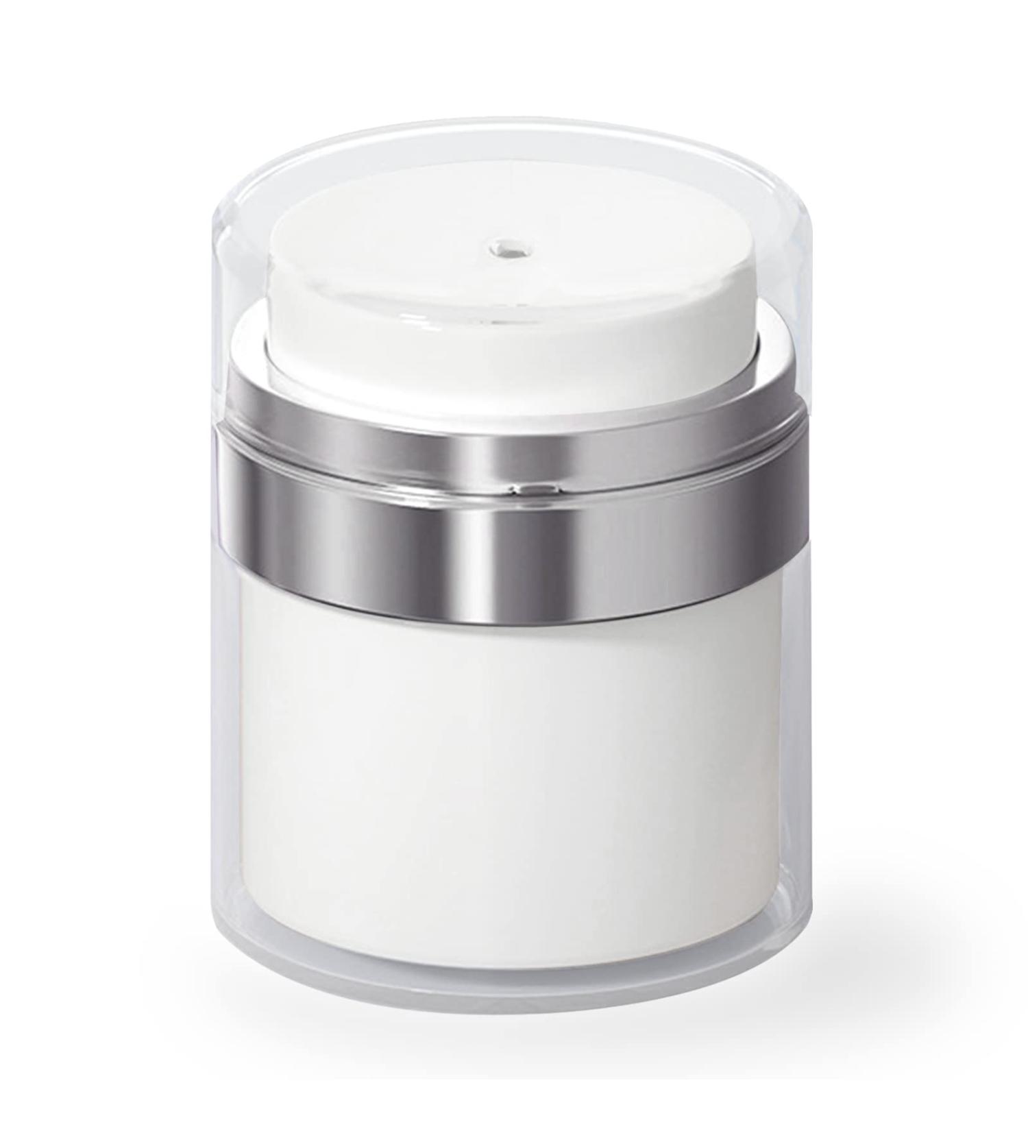 XAOUS Cream Jar Vacuum Bottle - Small Airless Cosmetic Container with Pump, Leak Proof Travel Container for Creams, Gels & Lotions - 0.1 1pcs - Buy Online on SooperMarket.com