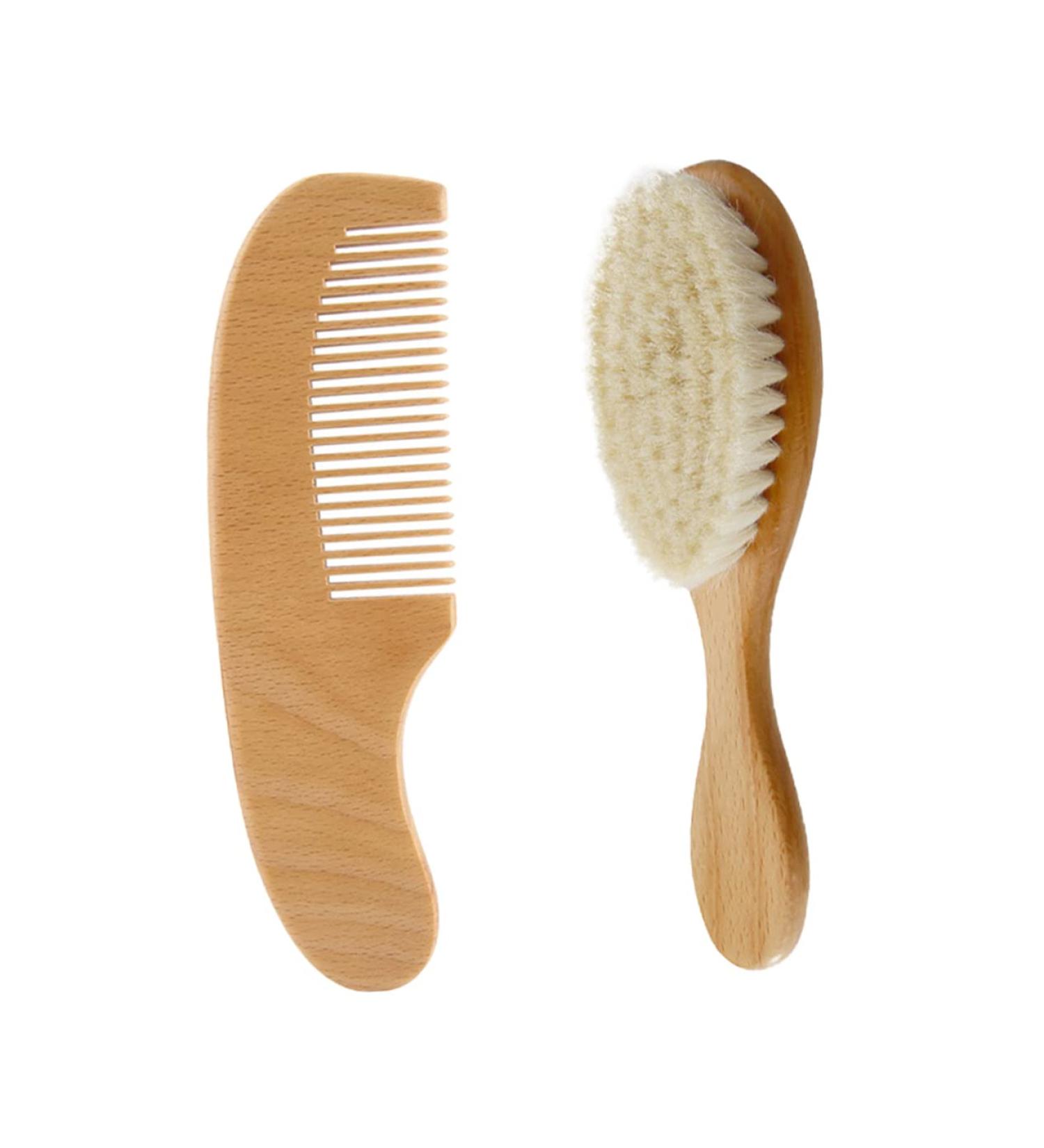 FRCOLOR 1 Set Shampoo Brush & Baby Bath Massager Combo - Soft Bristle Head Scrubber & Beech Baby Comb | Barber & Shower Hair Scalp Brush - Buy Online on SooperMarket.com