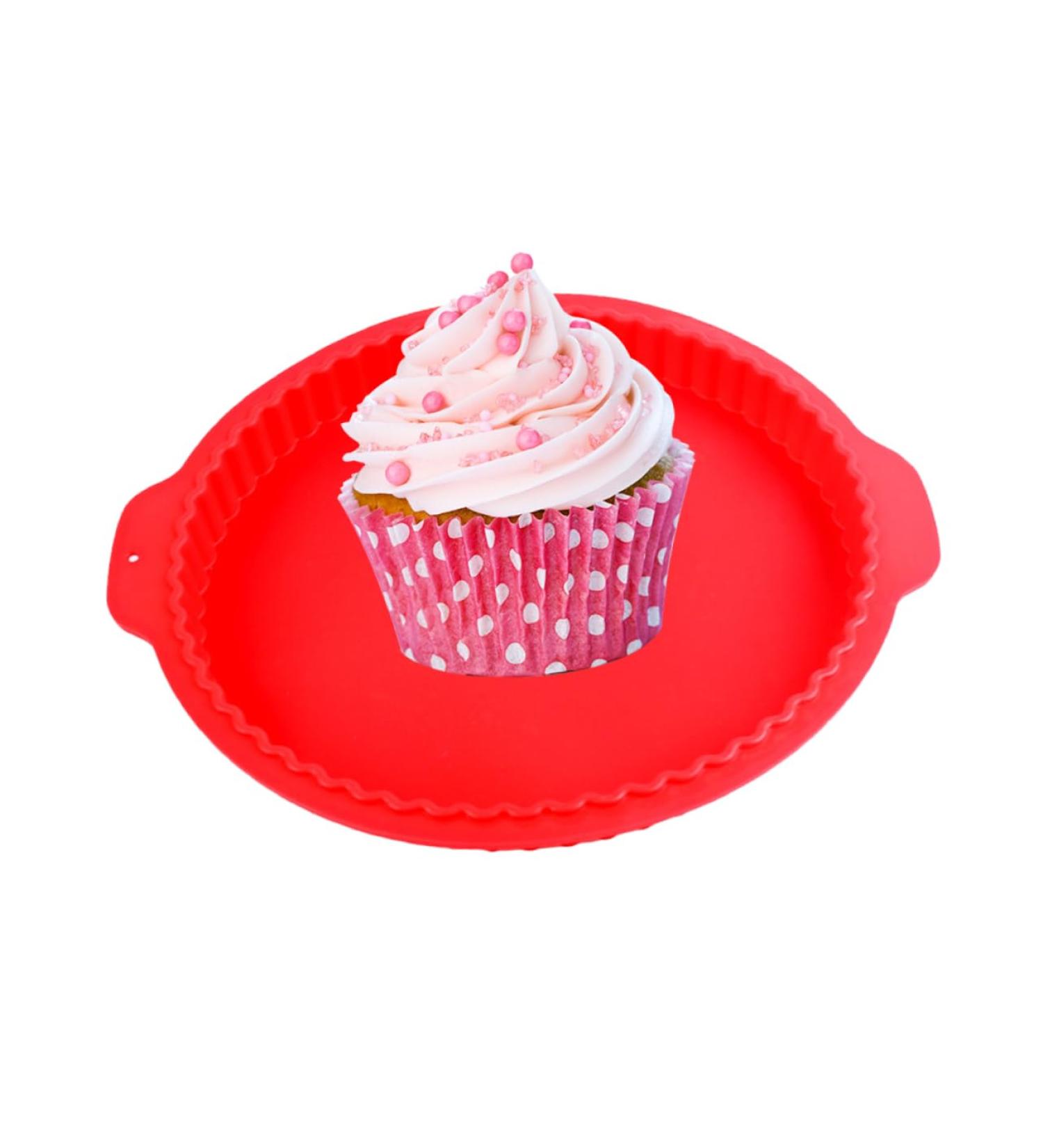 IMIKEYA 1pc Non Stick Nonstick Red Silicone Cake Mold Cookie Mold Baking Pan Silicone Molds Round Cake Pan Silicone Gummy Molds Silicone Baking Mold Silicone Mold for Cake Pizza Bakeware 31 X28.5CM Red - Buy Online on SooperMarket.com