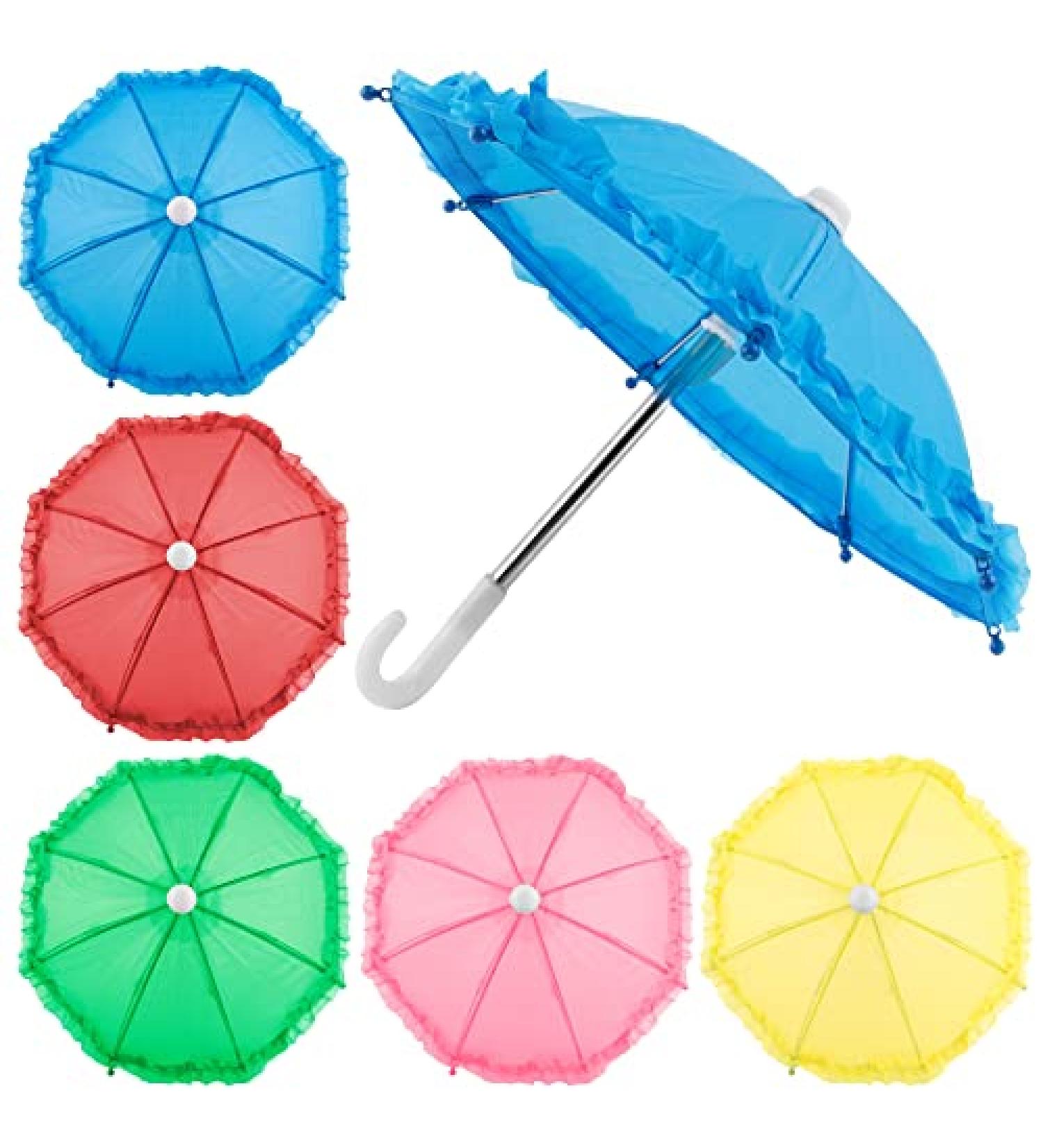 Azure Zone 5 Pack Colorful Mini Umbrella Cute Mini Sunny Rainy Umbrella for Decoration Photography Props Supplies - Buy Online on SooperMarket.com