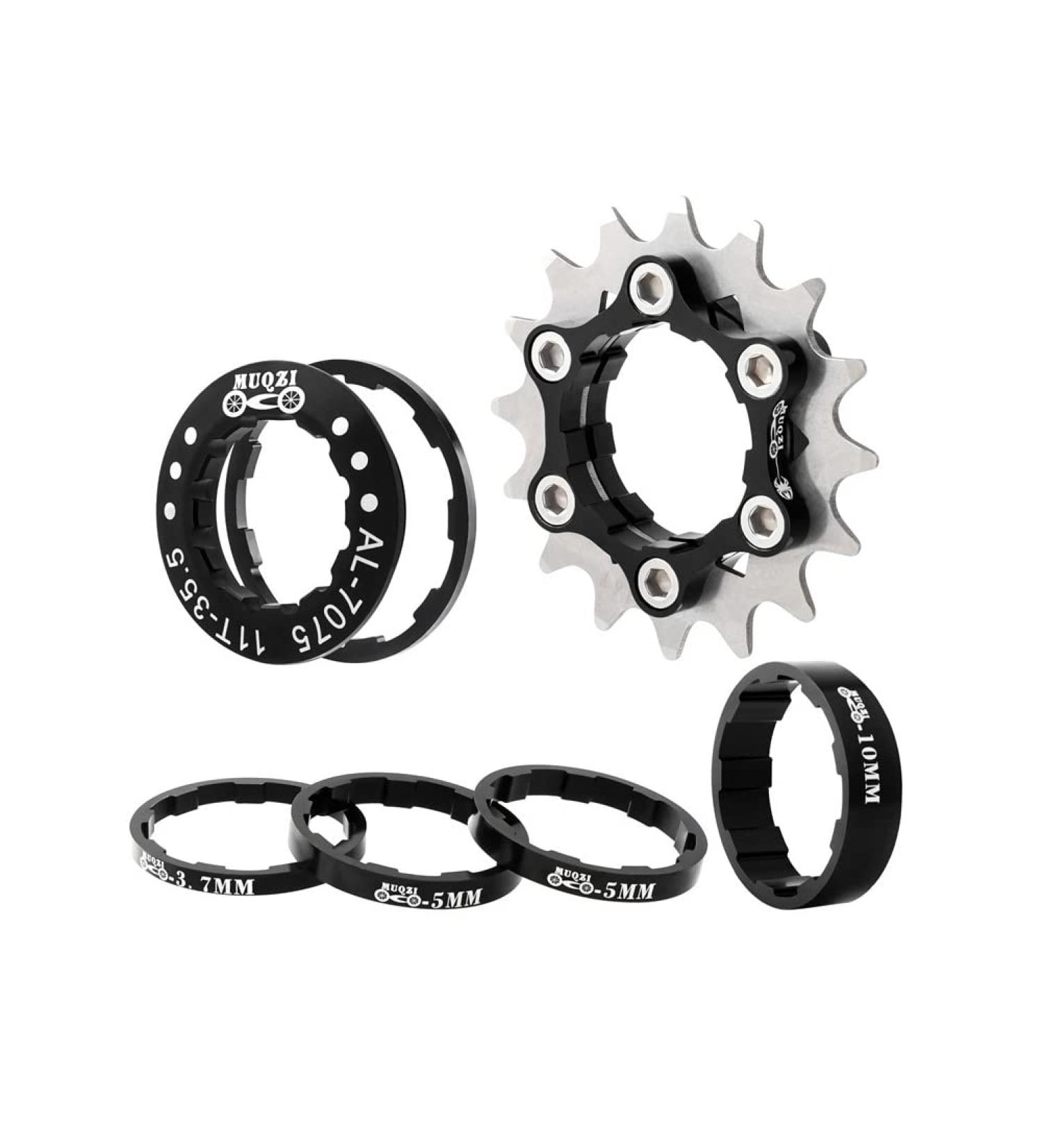 Black 16T Bibike Single Speed Conversion Kit with Cassette Spacers - Buy Online on SooperMarket.com