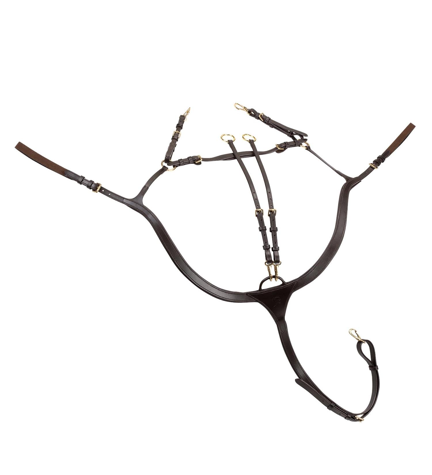 Sunride Real Leather Front Stuff Ascot Martingal for Horses - 5-Point & 3-Point Pony Brown - International Shipping Available - Buy Online on SooperMarket.com