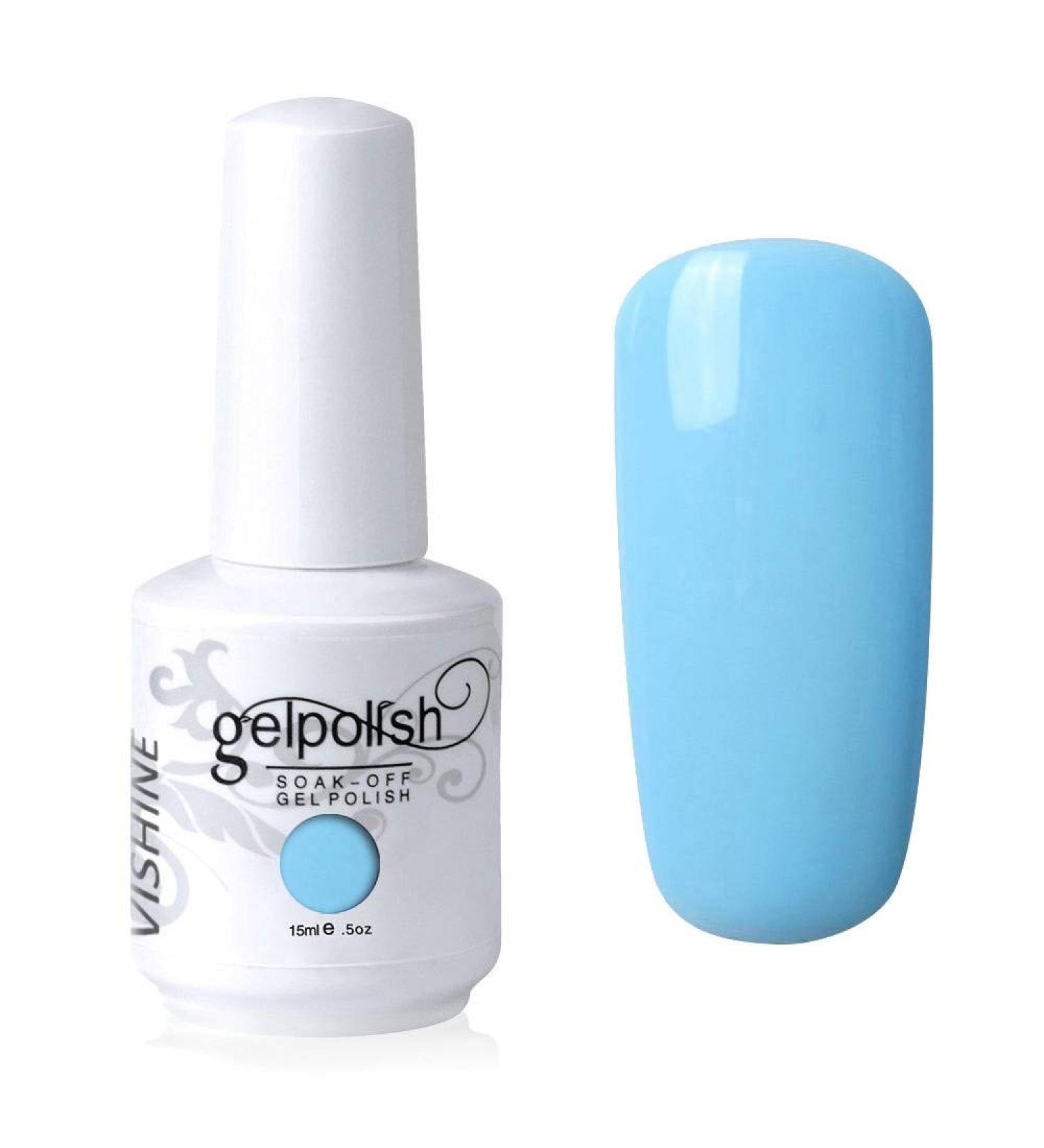 Vishine Gelpolish Soak-off Nail Art UV LED Nail Polish Salon Manicure Light Cyan(511) #511 - Buy Online on SooperMarket.com