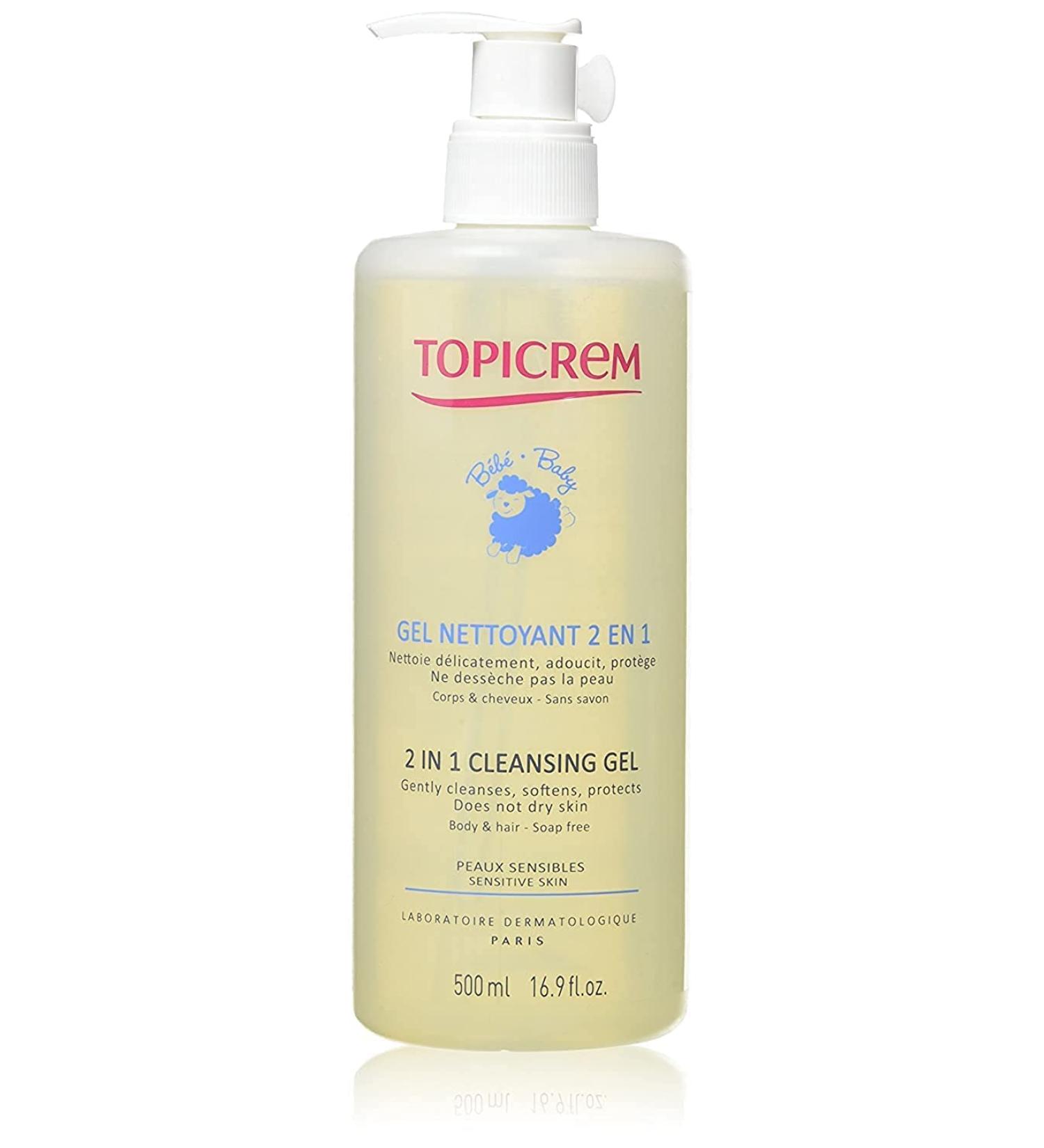 Topicrem Baby Care Bio Cleansing Gel 2 in 1 - 500 ml | Gentle & Natural Baby Cleanser | International Shipping - Buy Online on SooperMarket.com