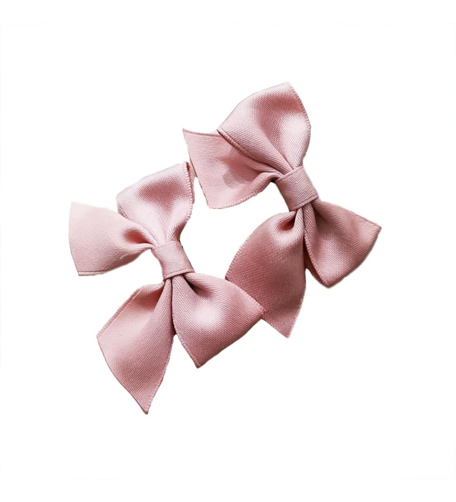 Girls Pink Bow Hair Clips - Set of 2 Cute Barrettes for Little Girls | Hair Accessories - Buy Online on SooperMarket.com