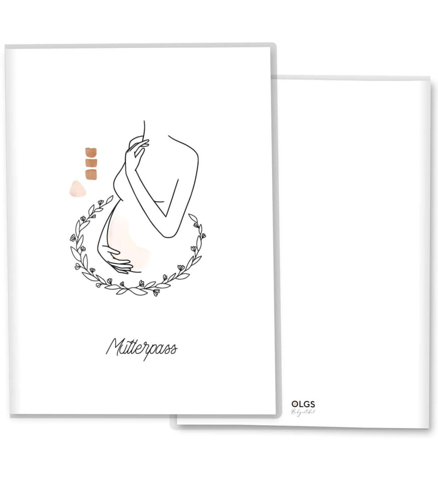 OLGS 3-Part Mother Passport Cover | Modern Lineart Pregnancy Gift | Ideal for Expectant Mothers with Ultrasound Images | Protect Your Germany Mother Pass | Non-Personalized Faith Design - Buy Online on SooperMarket.com