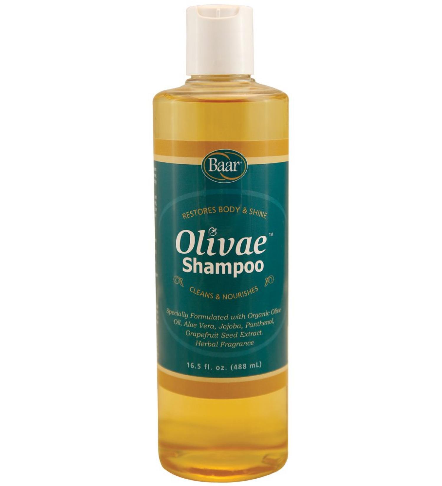 Baar Olivae Shampoo - Organic Olive Oil Formula for Nourishing & Repairing Hair | Aloe Vera & Jojoba Oil | 16.5 Fl Oz - Buy Online on SooperMarket.com