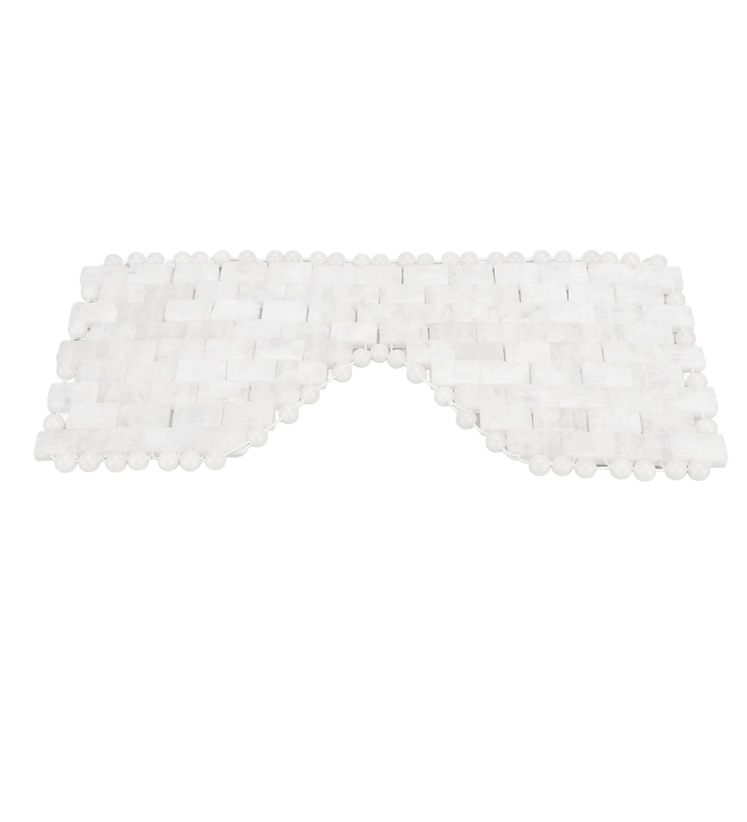 Jade Eye Mask - White Stone Sleep Mask for Puffy Eyes & Anti-Aging Care | International Shipping Available - Buy Online on SooperMarket.com