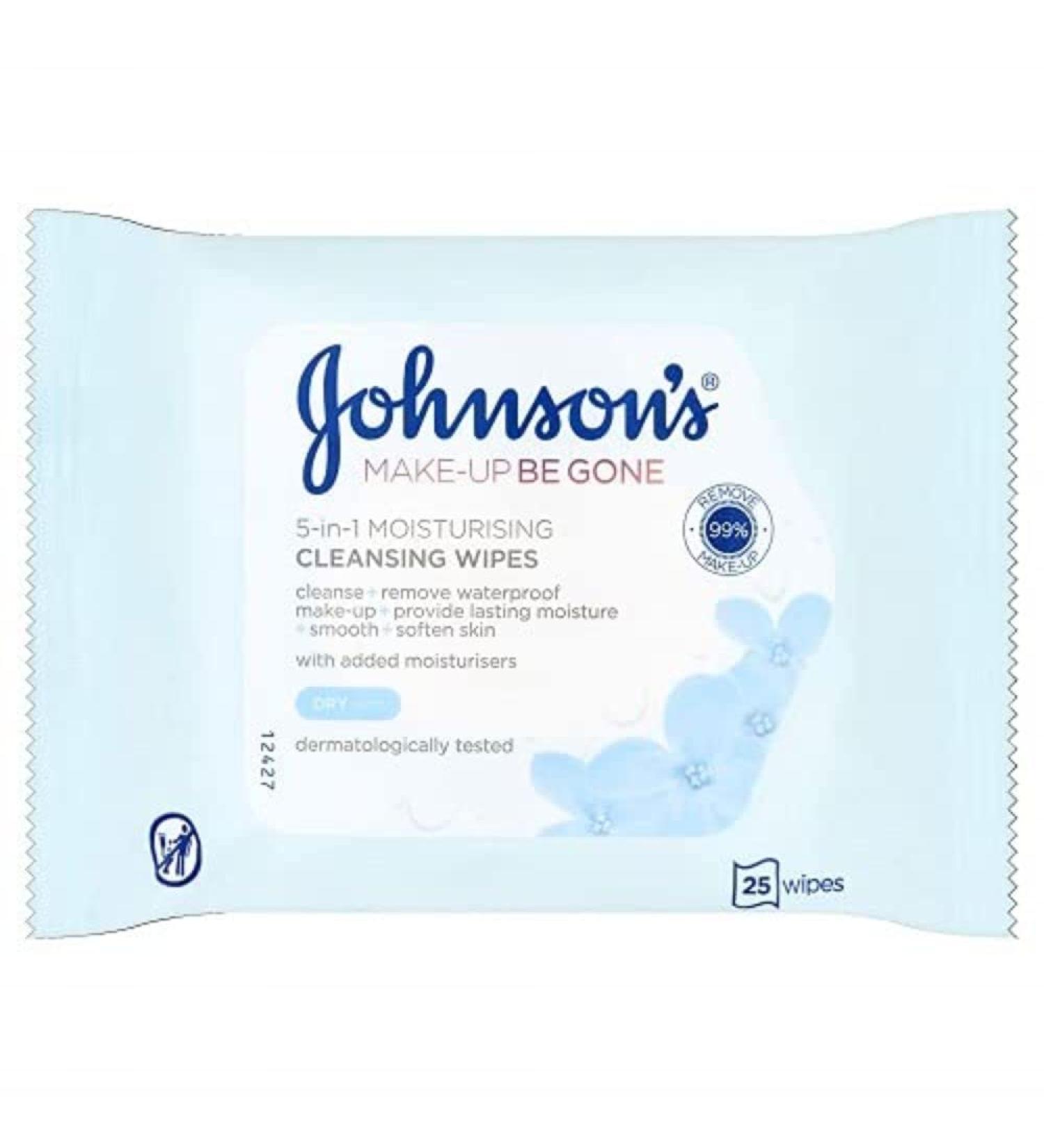 Johnson's Face Care Makeup Moisturising Wipes Pack of 25 Wipes - Buy Online on SooperMarket.com